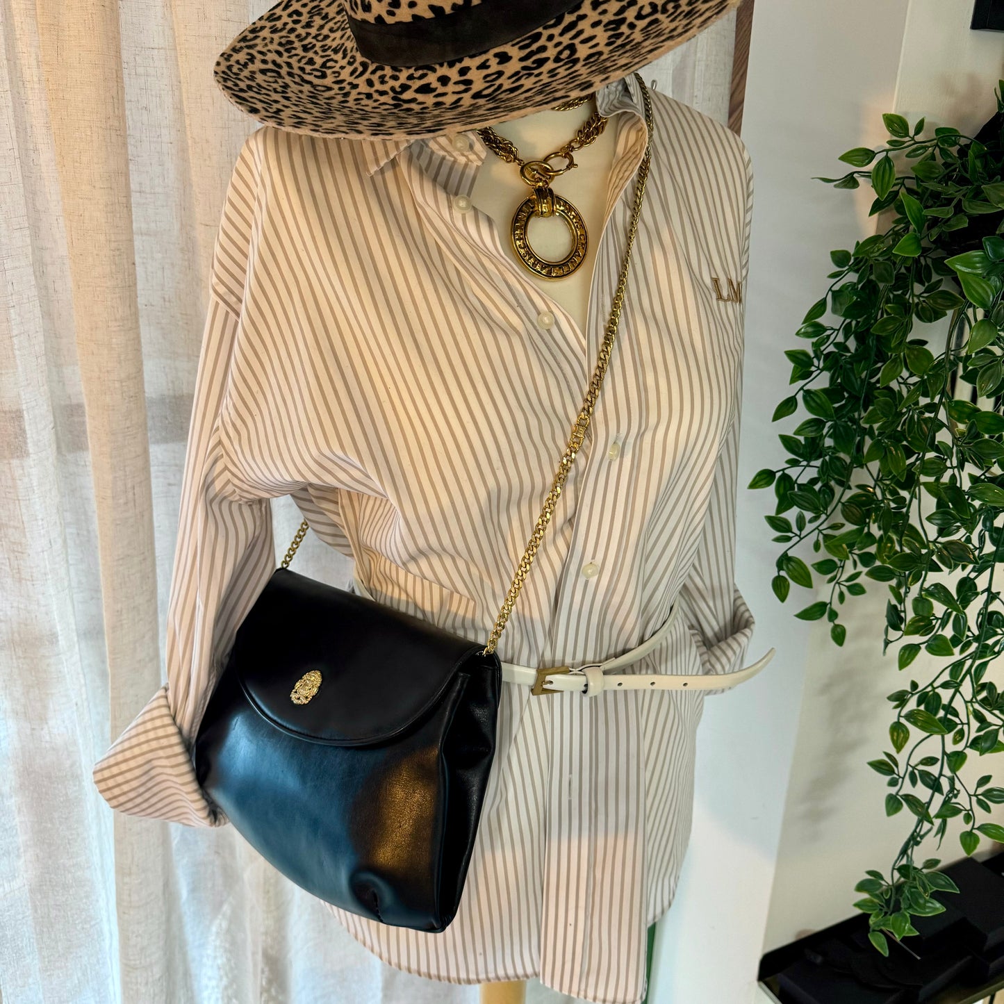 Celine Vintage Triomph Chain Strap Two Way Bag