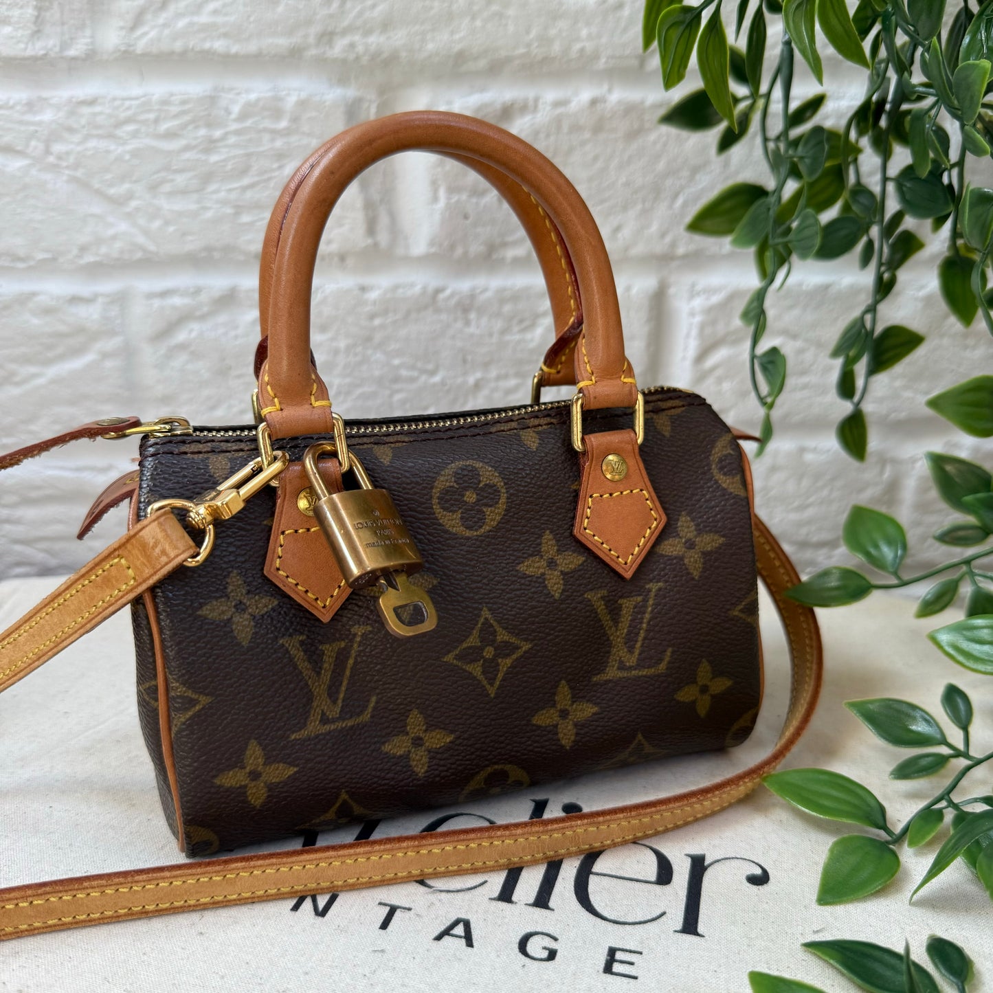Louis Vuitton Speedy Nano with Strap & Padlock