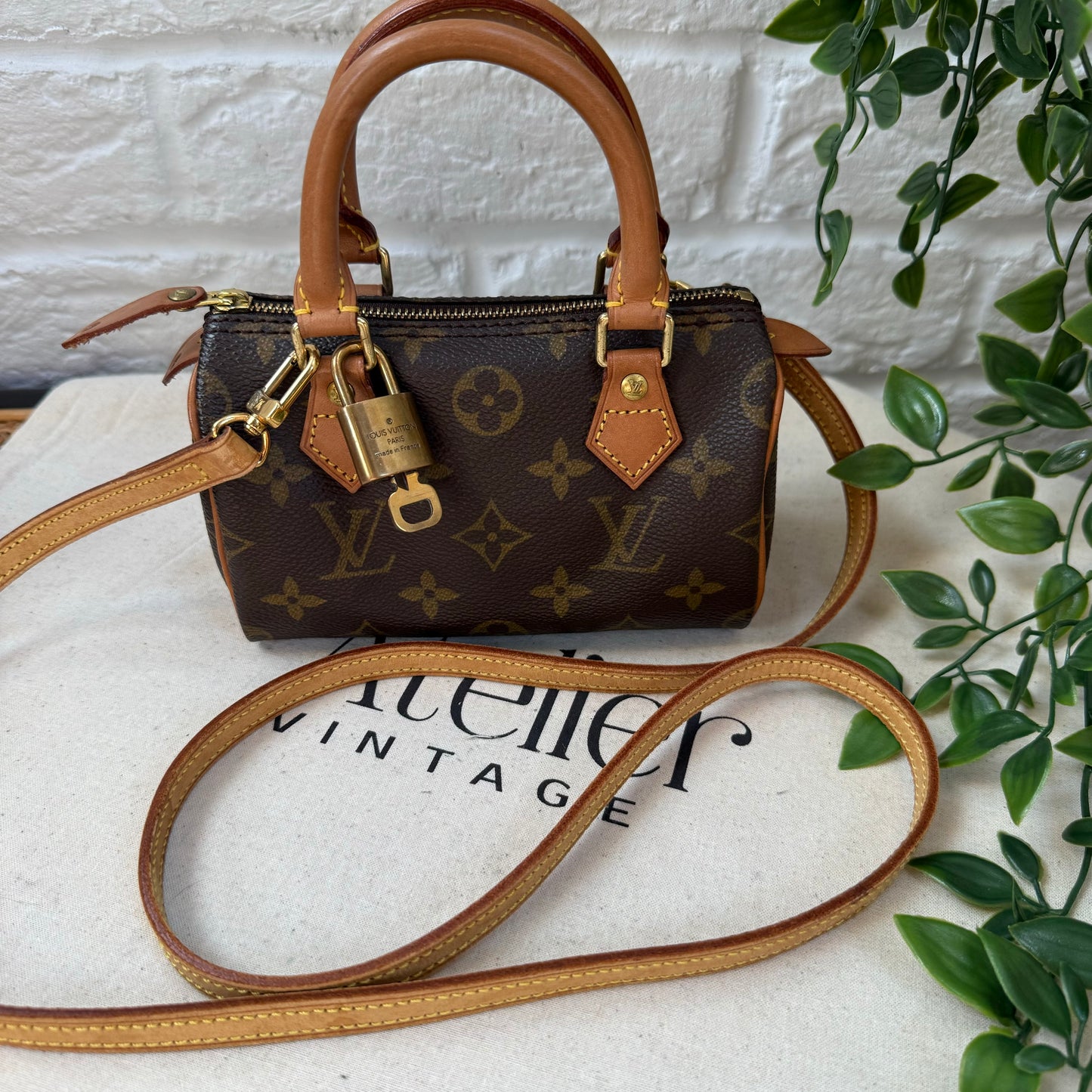 Louis Vuitton Speedy Nano with Strap & Padlock