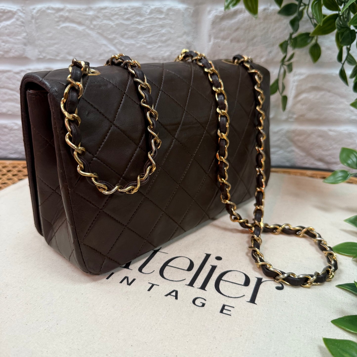 Chanel Rare 1989 Chocolate Brown Classic Medium Rectangle Full Flap