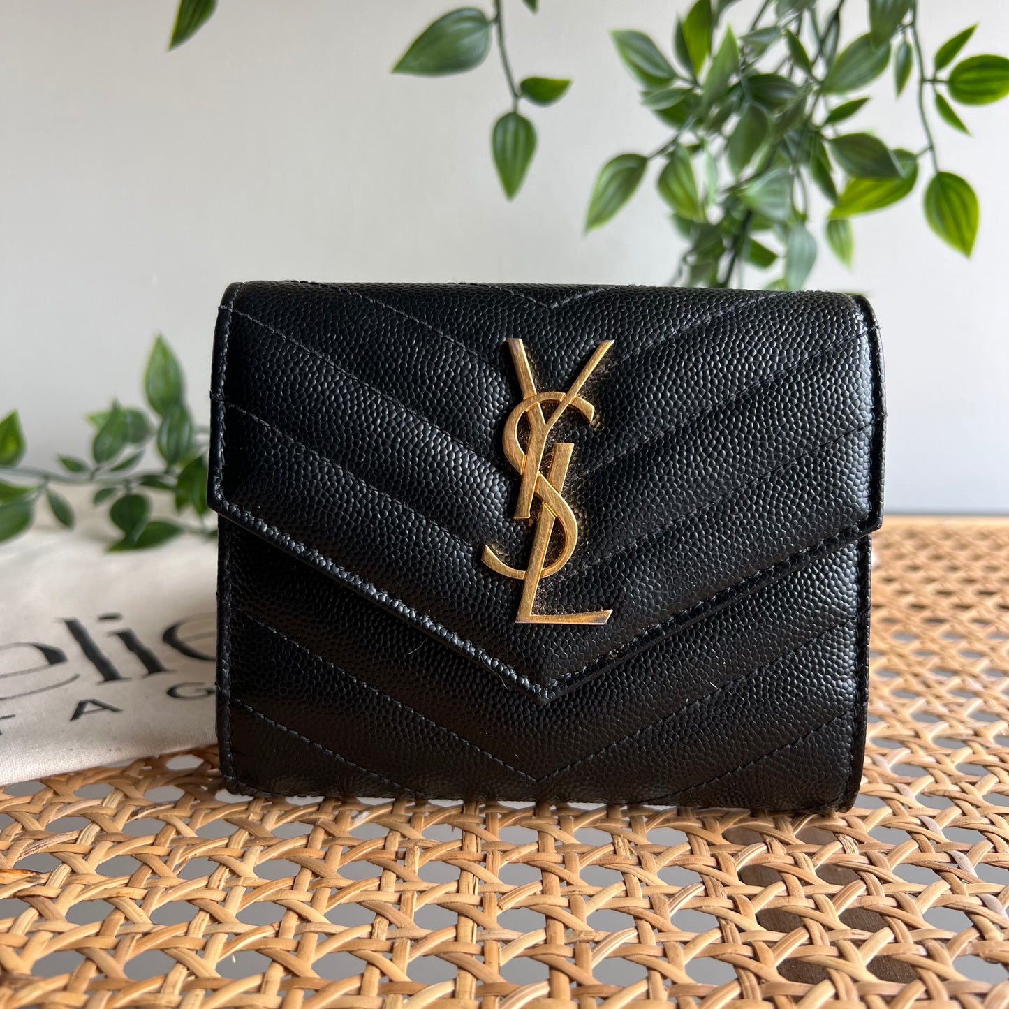 Saint Laurent Metalassé Trifold Wallet