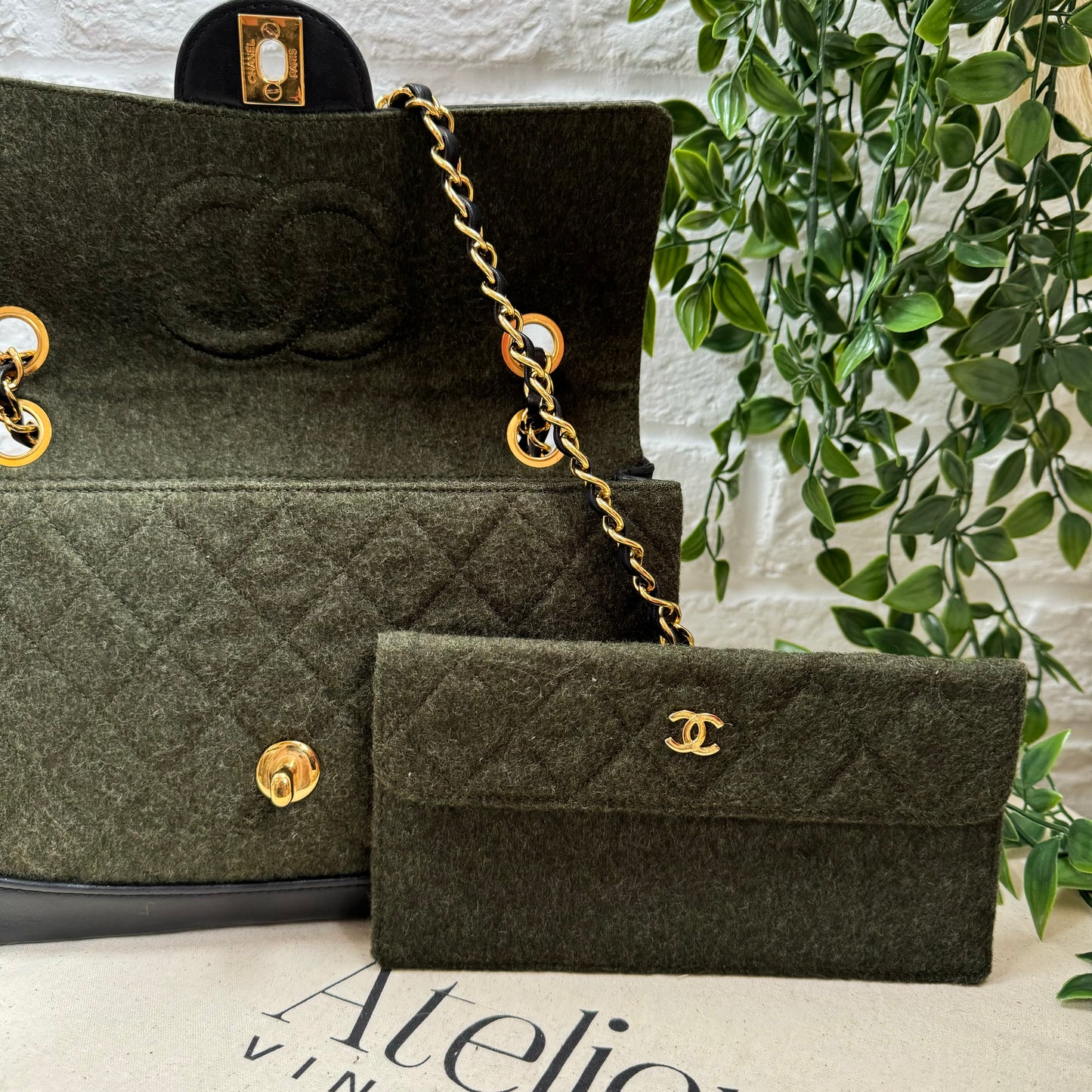 Chanel 1989 Classic Single Flap Tweed & Leather