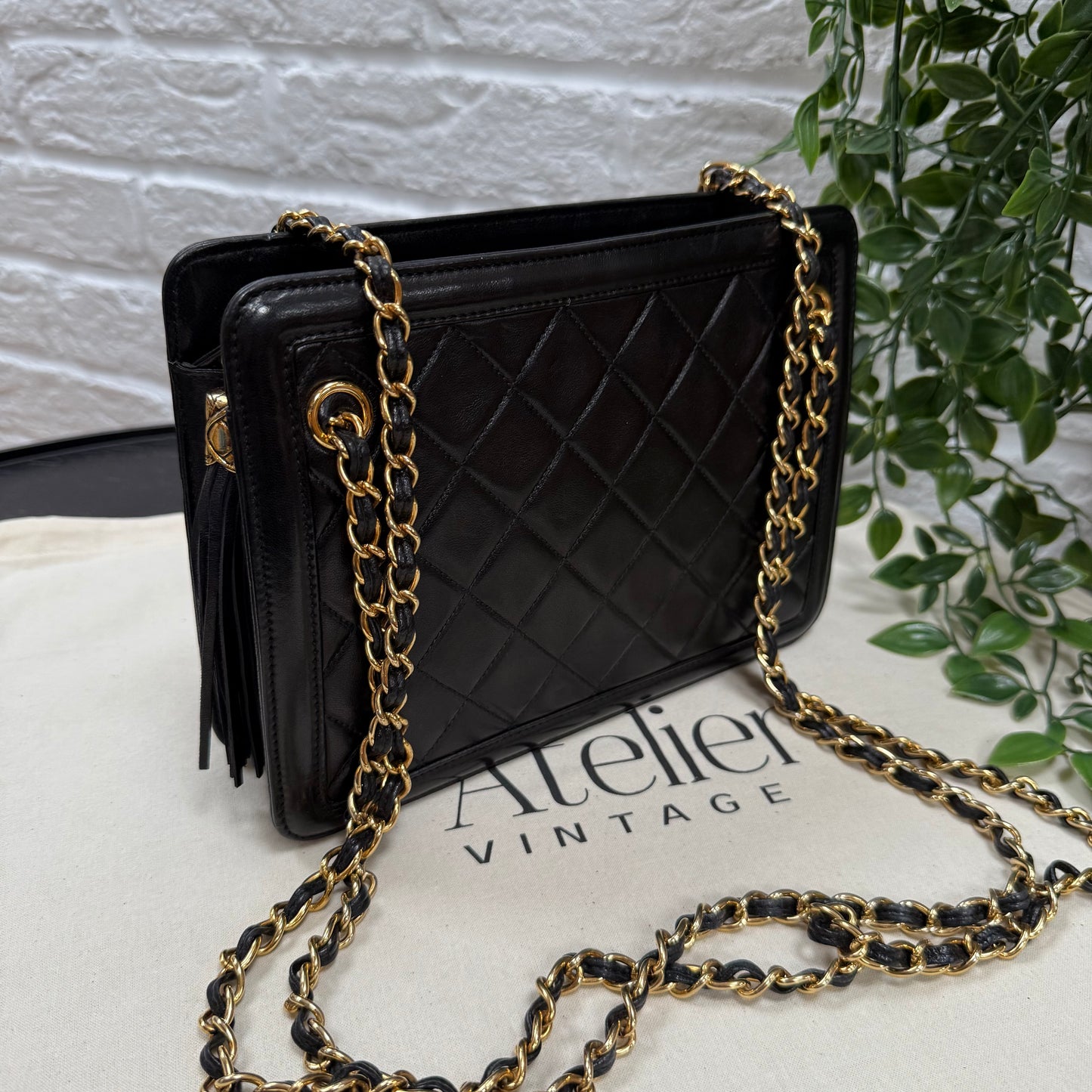 Chanel 1989 Cross Body Tassel Mini zip Tote
