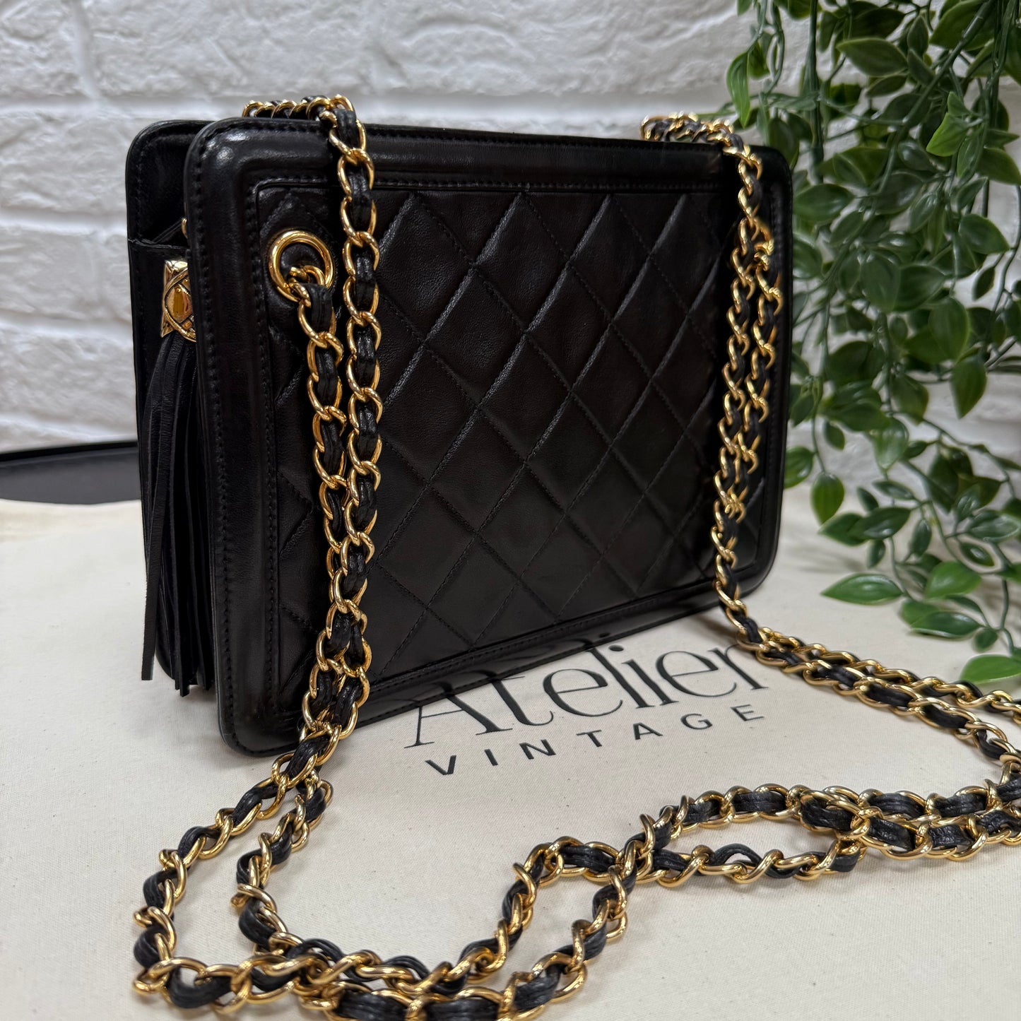Chanel 1989 Cross Body Tassel Mini zip Tote