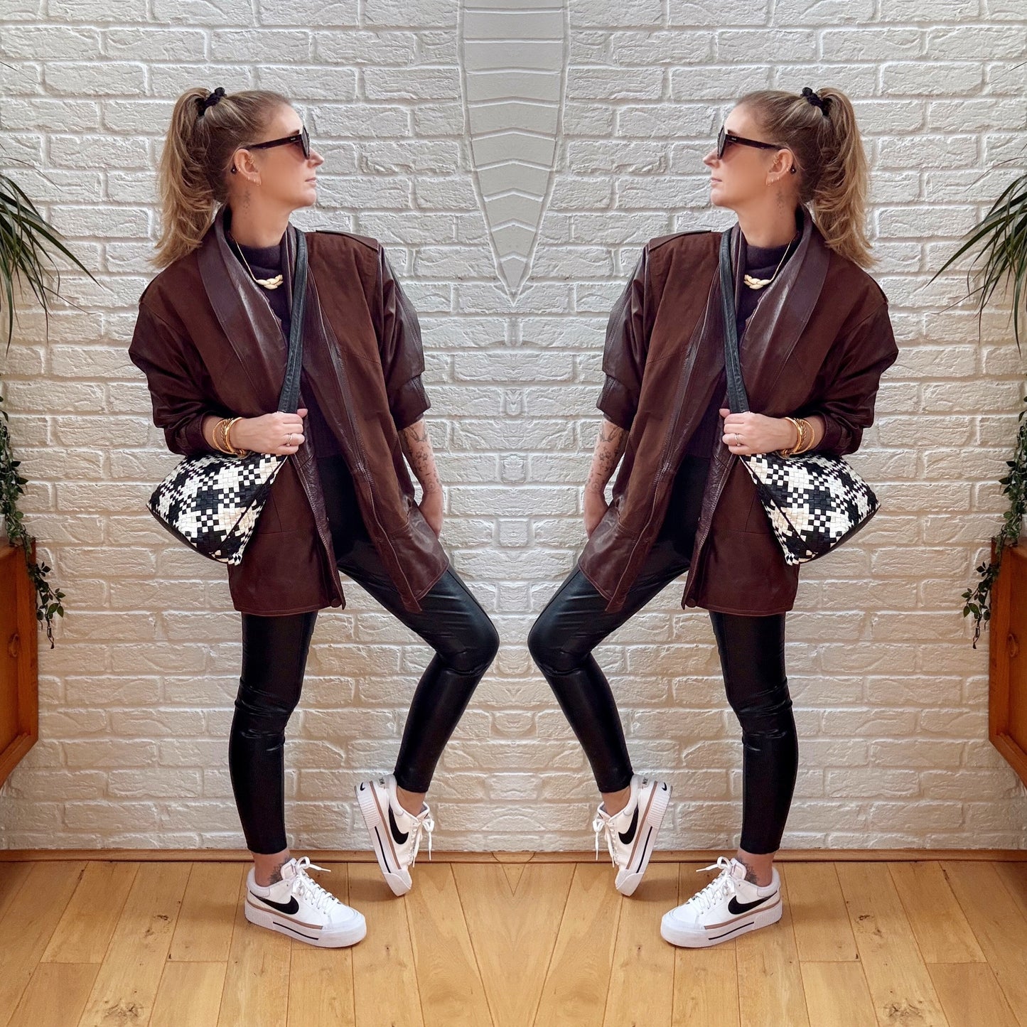 Bottega Veneta Monochrome Intrecciato Leather Cross Body Tote