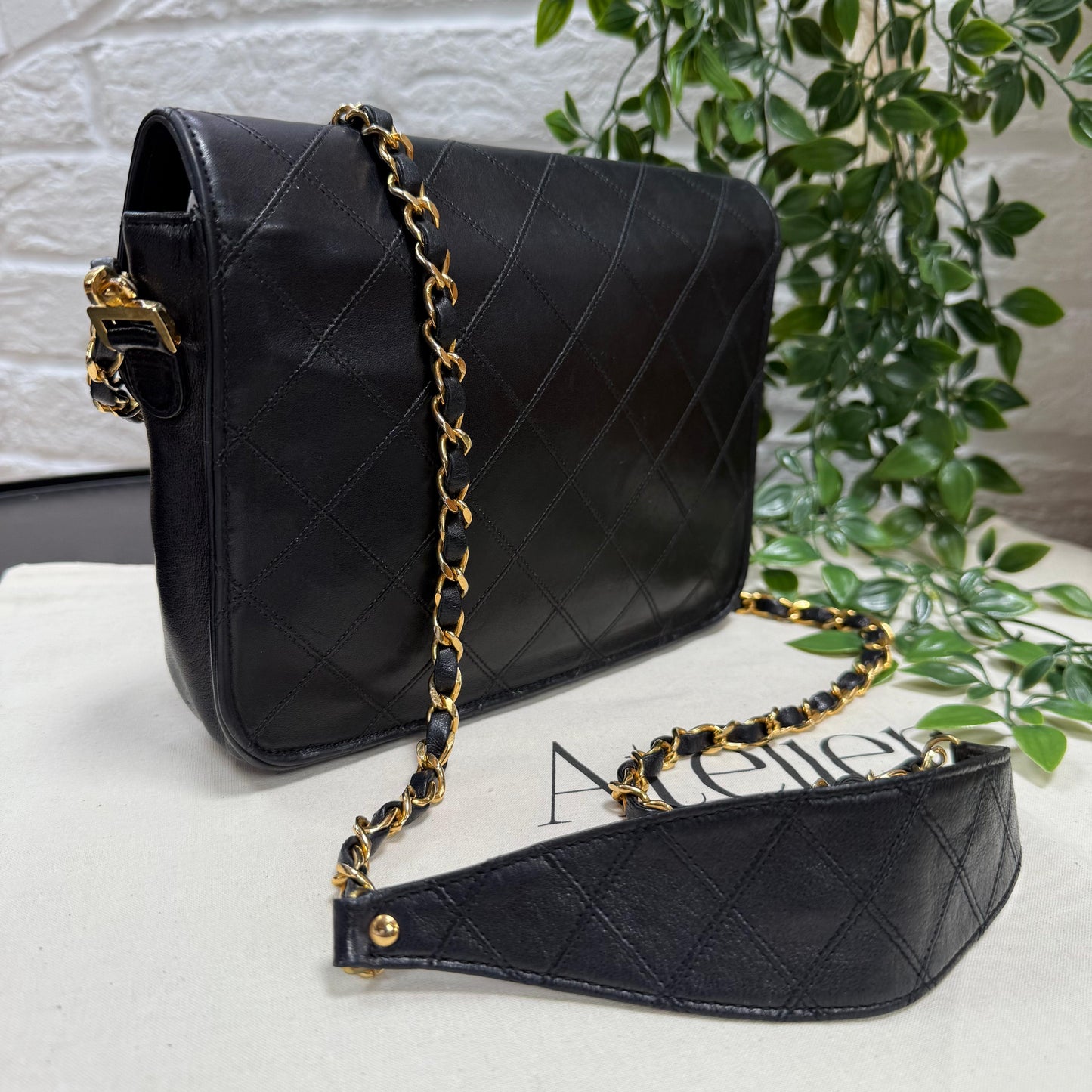 Chanel Jumbo CC Clasp Black Lambskin Cross Body