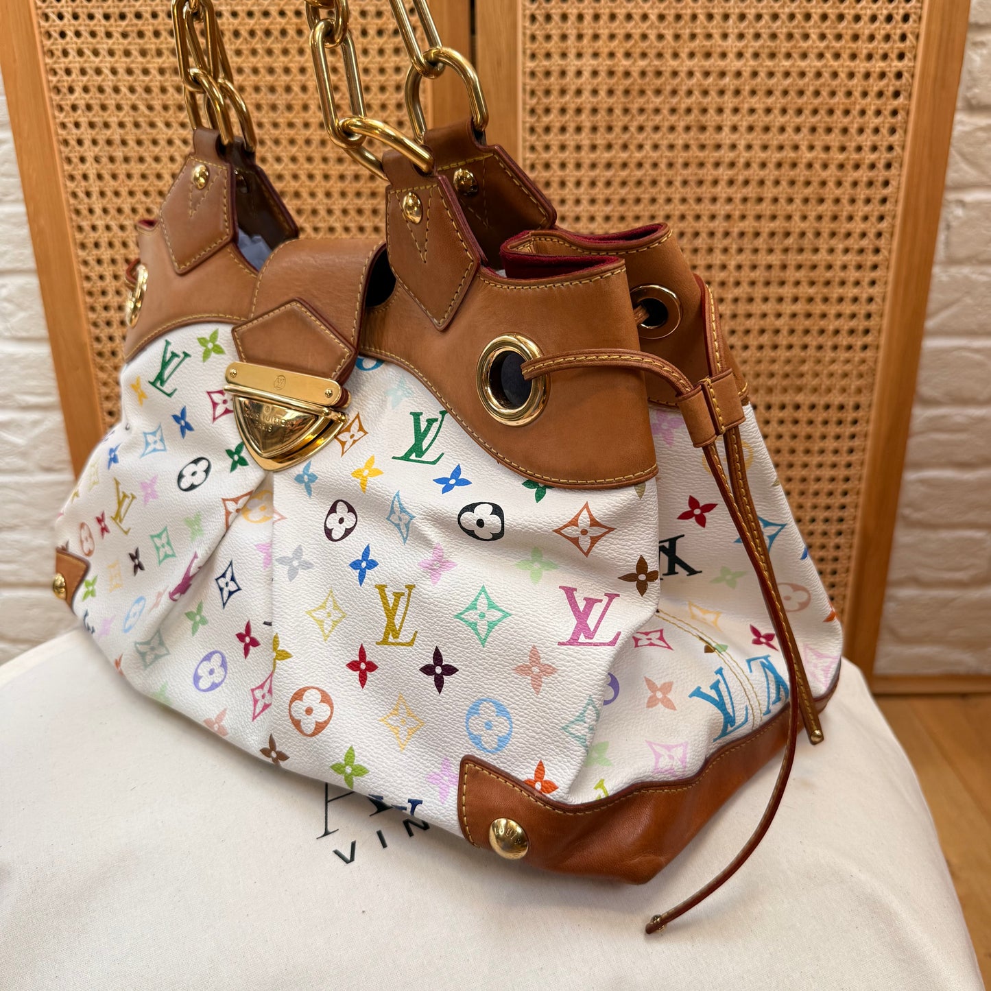 Louis Vuitton 2003 Murakami White Multi Color Ursula