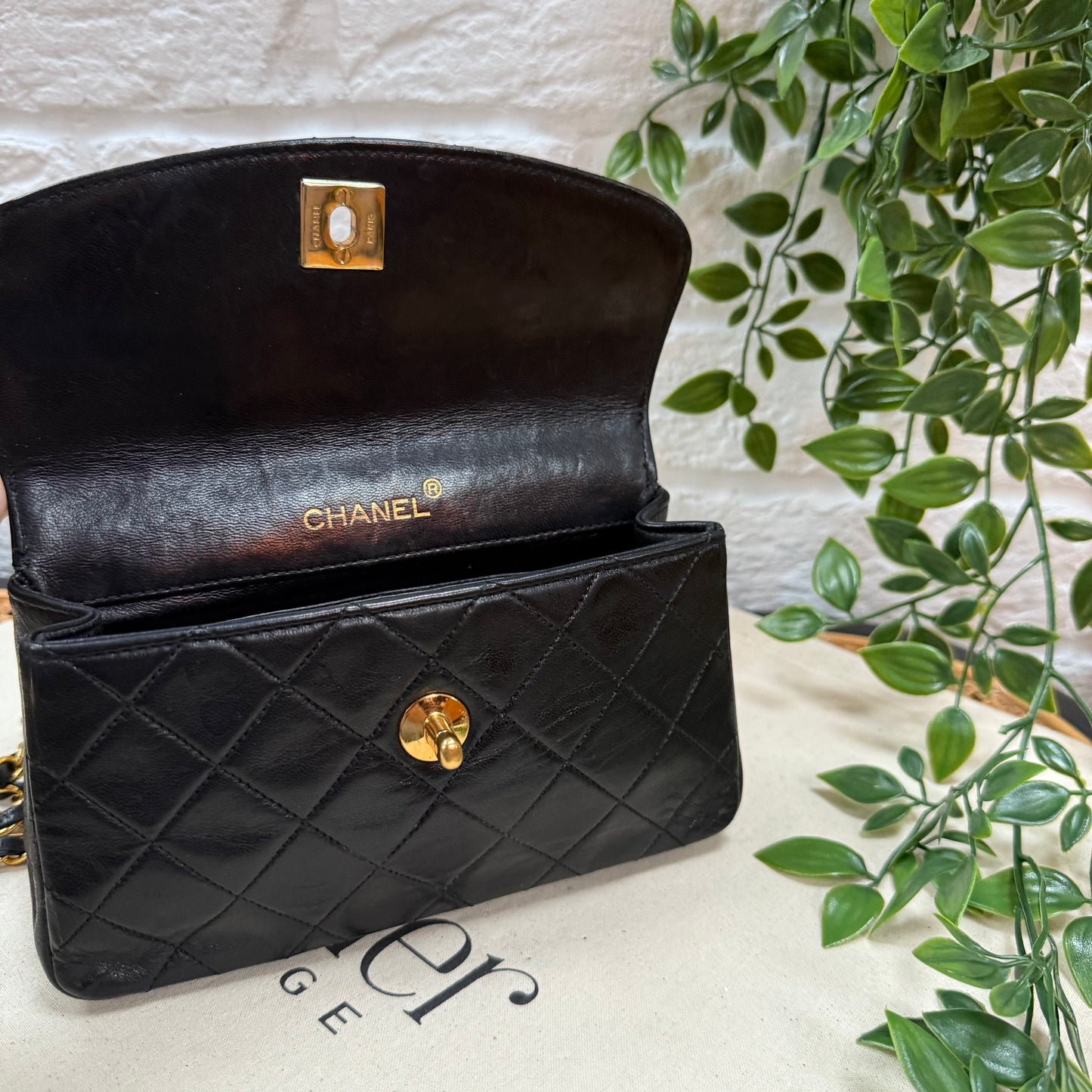 Chanel 1989 Rare Bi Color Single Flap Two Way