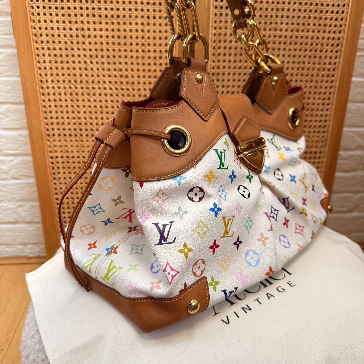 Louis Vuitton 2003 Murakami White Multi Color Ursula