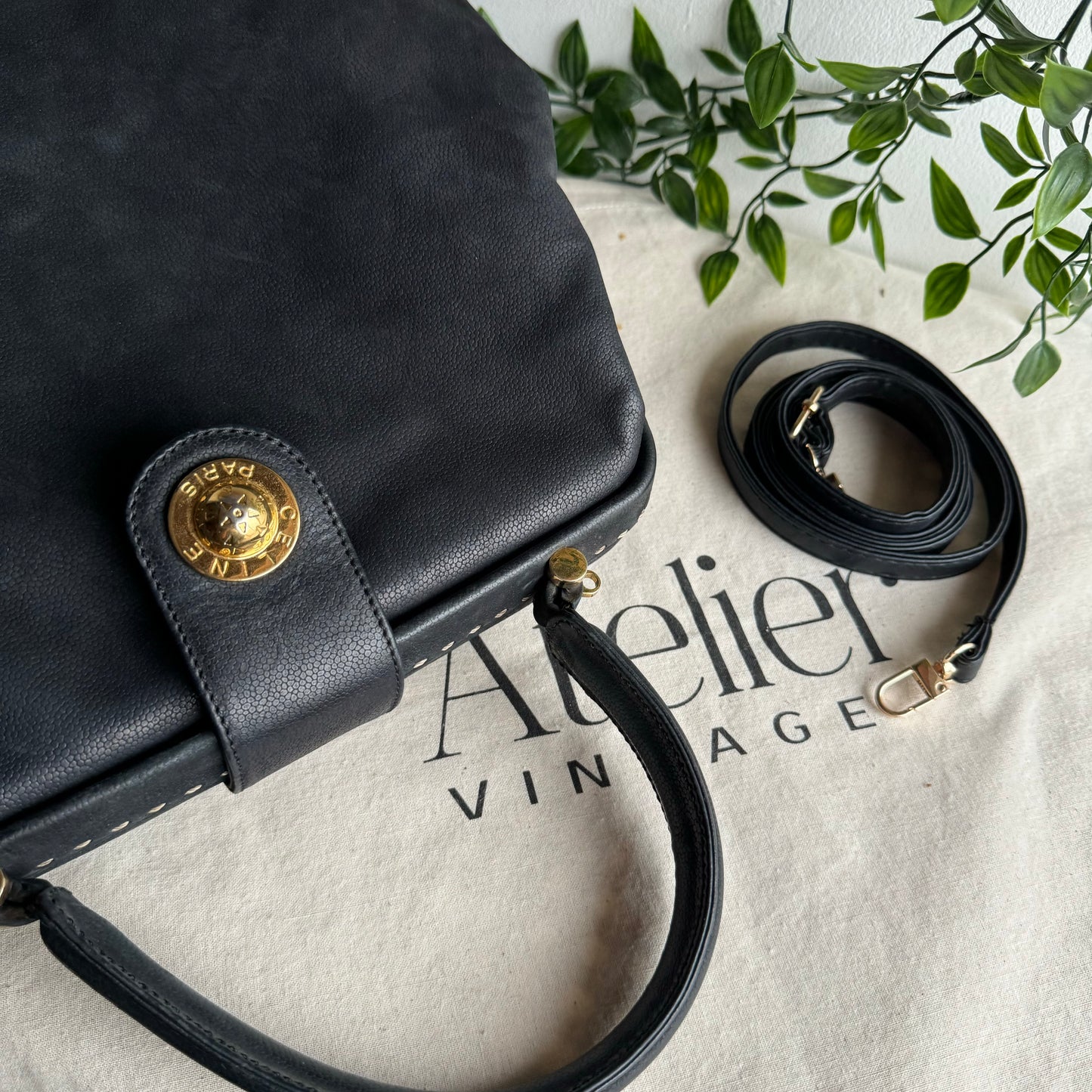 Celine 1980s Star Clasp Two Way Bag