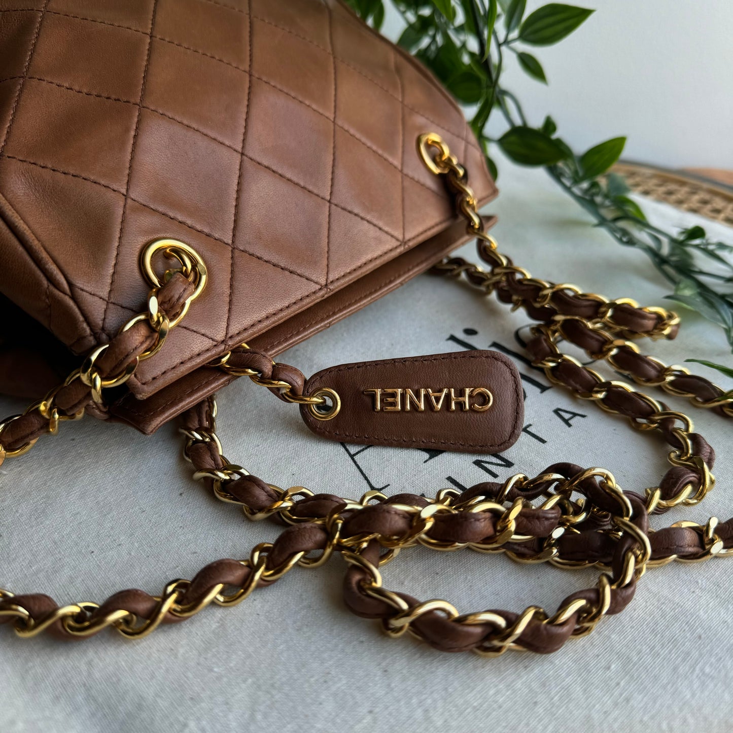 Chanel 1994 CC Lambskin Quilted Shoulder Bag