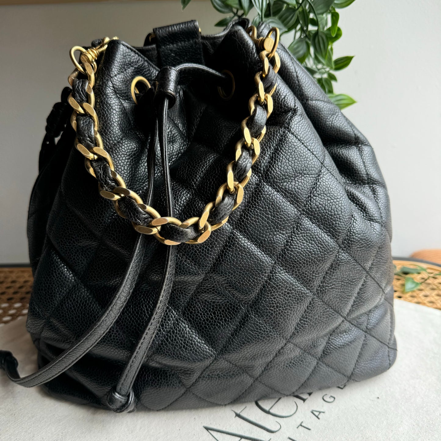Chanel 1994 Quilted Caviar Two Way Back Pack