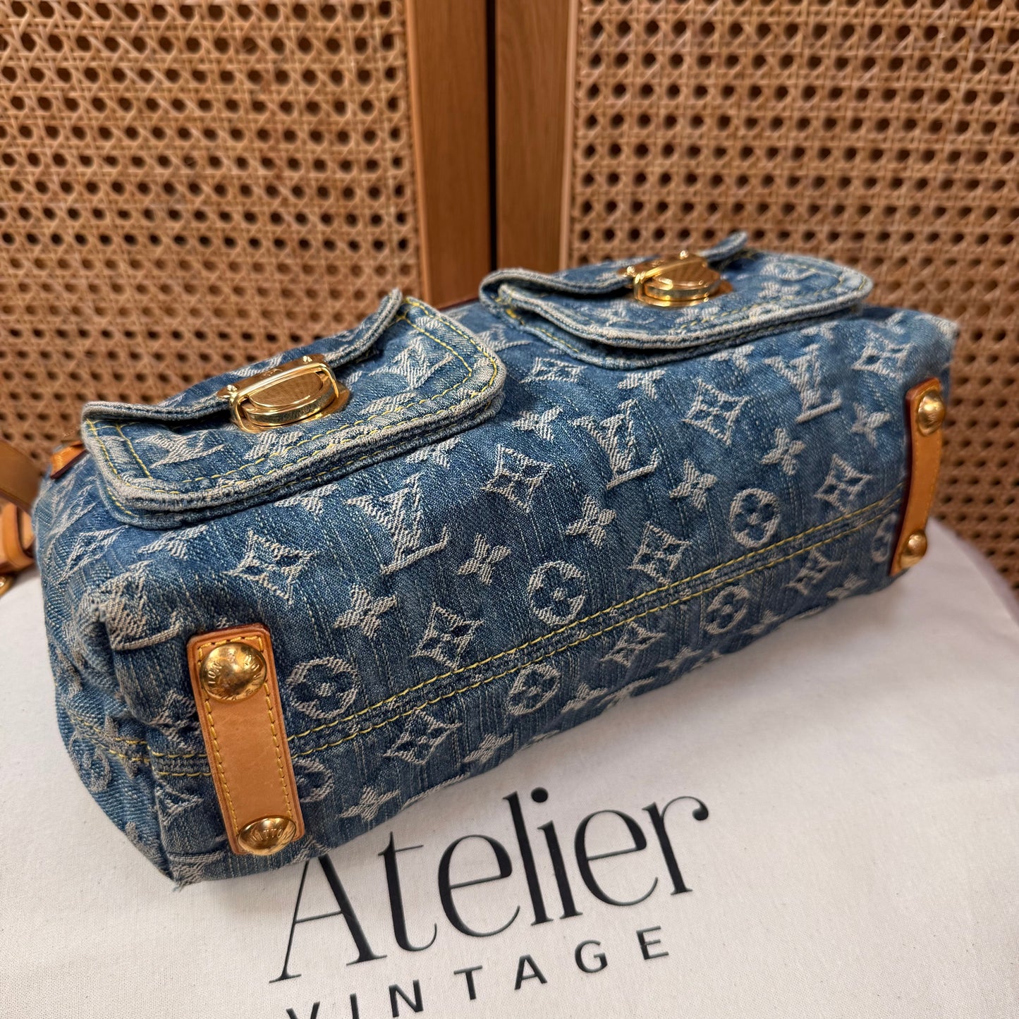 Louis Vuitton 2006 Monogram Denim Cross Body Baggy PM