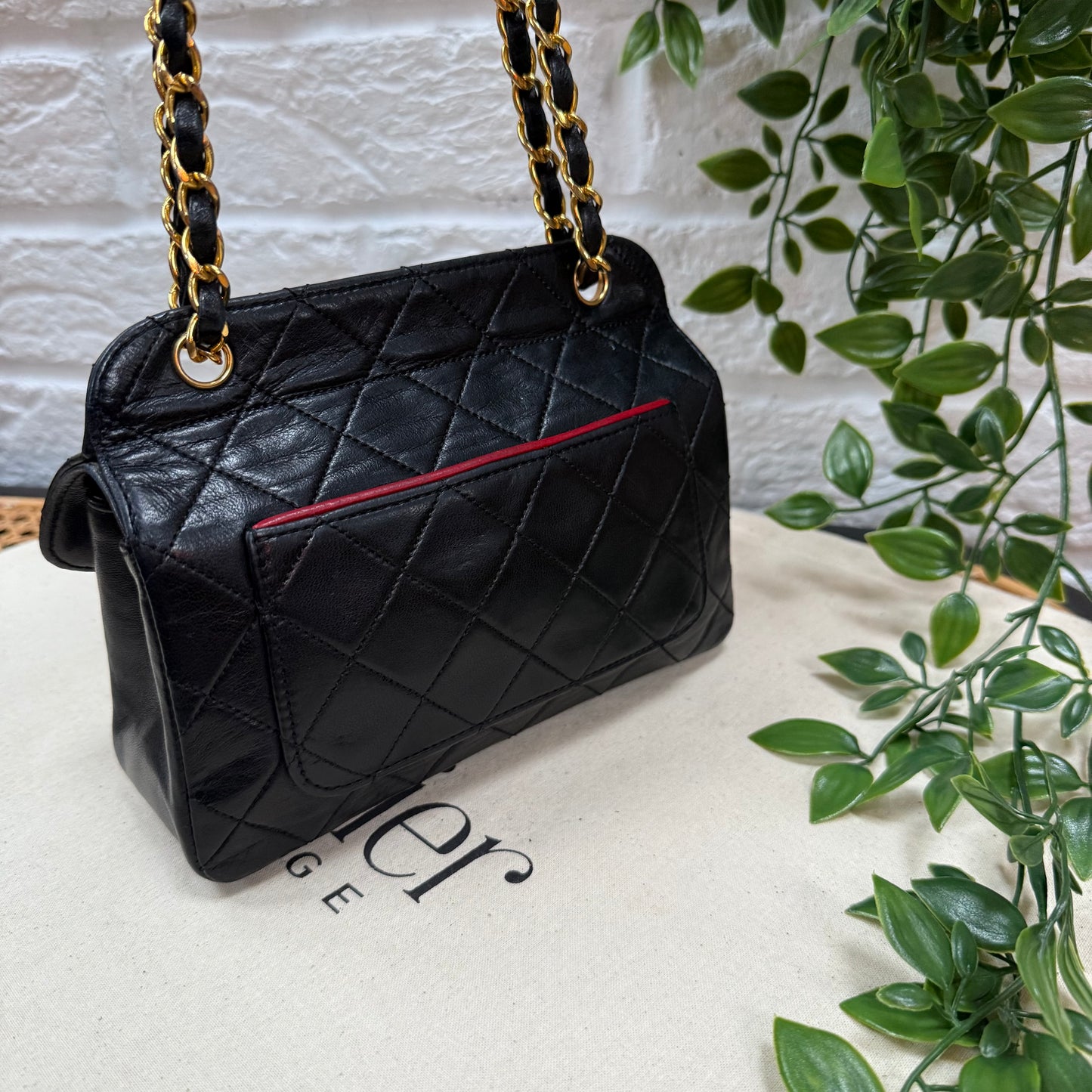 Chanel 1989 Rare Bi Color Single Flap Two Way