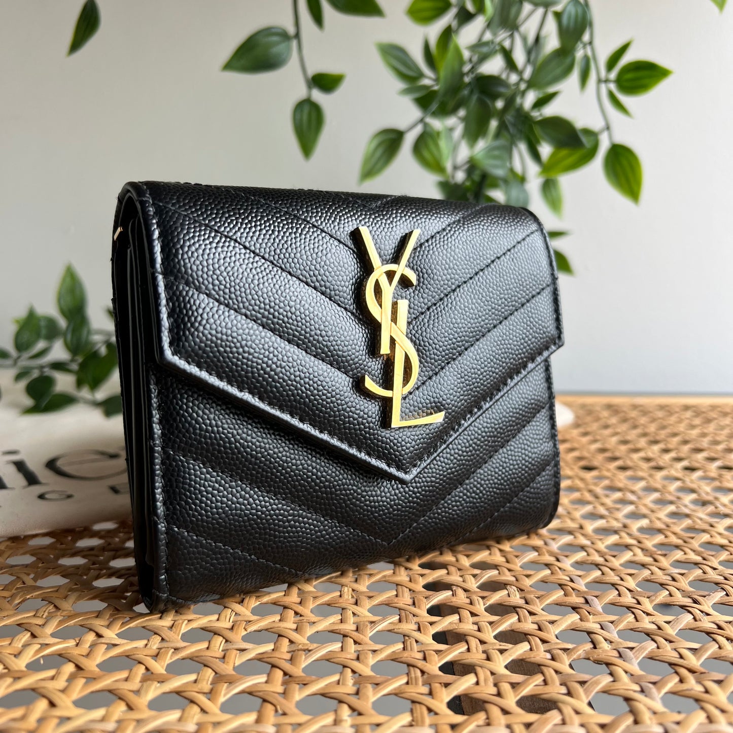 Saint Laurent Metalassé Trifold Wallet
