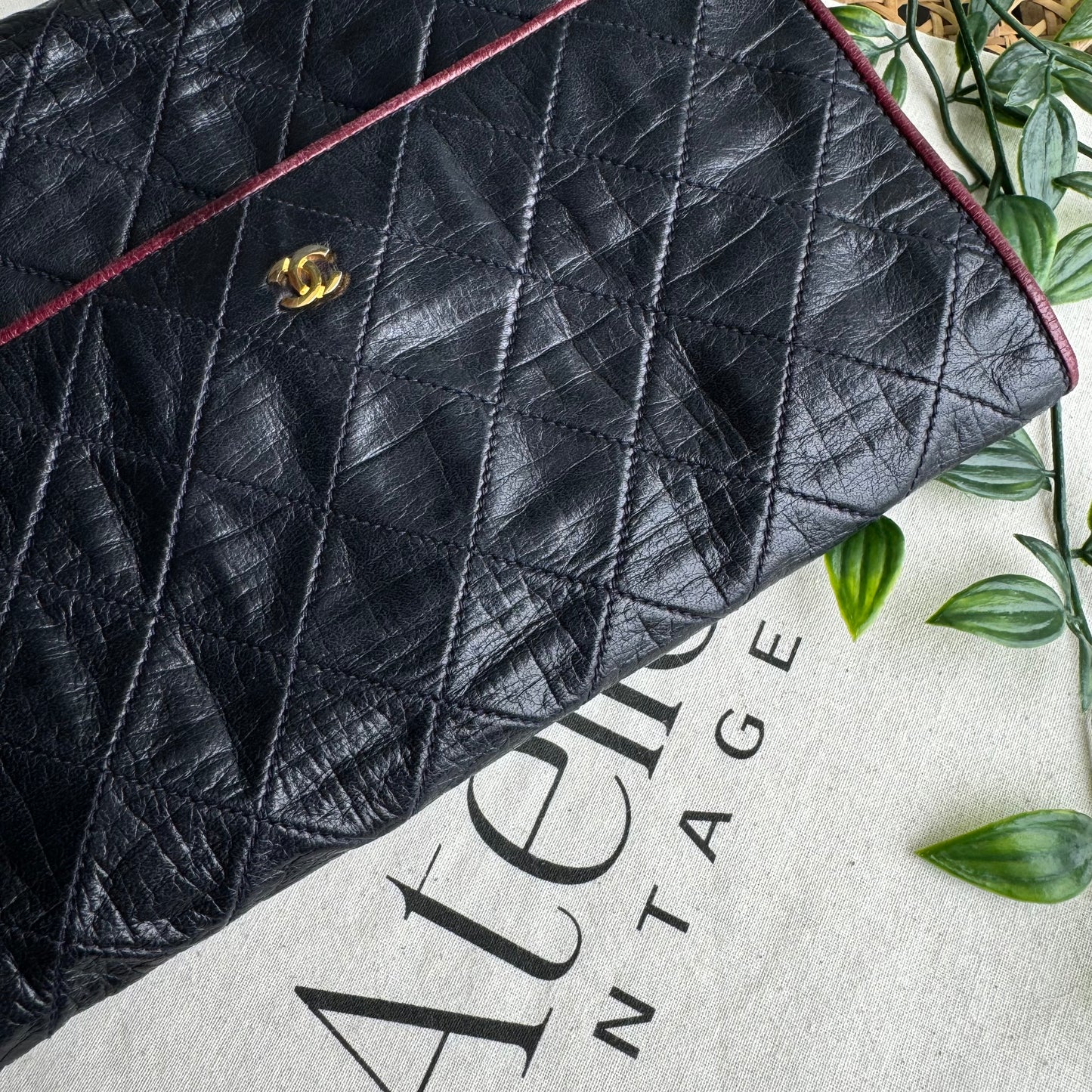 Chanel 1989 Bi Colour CC Clutch/ Pouch