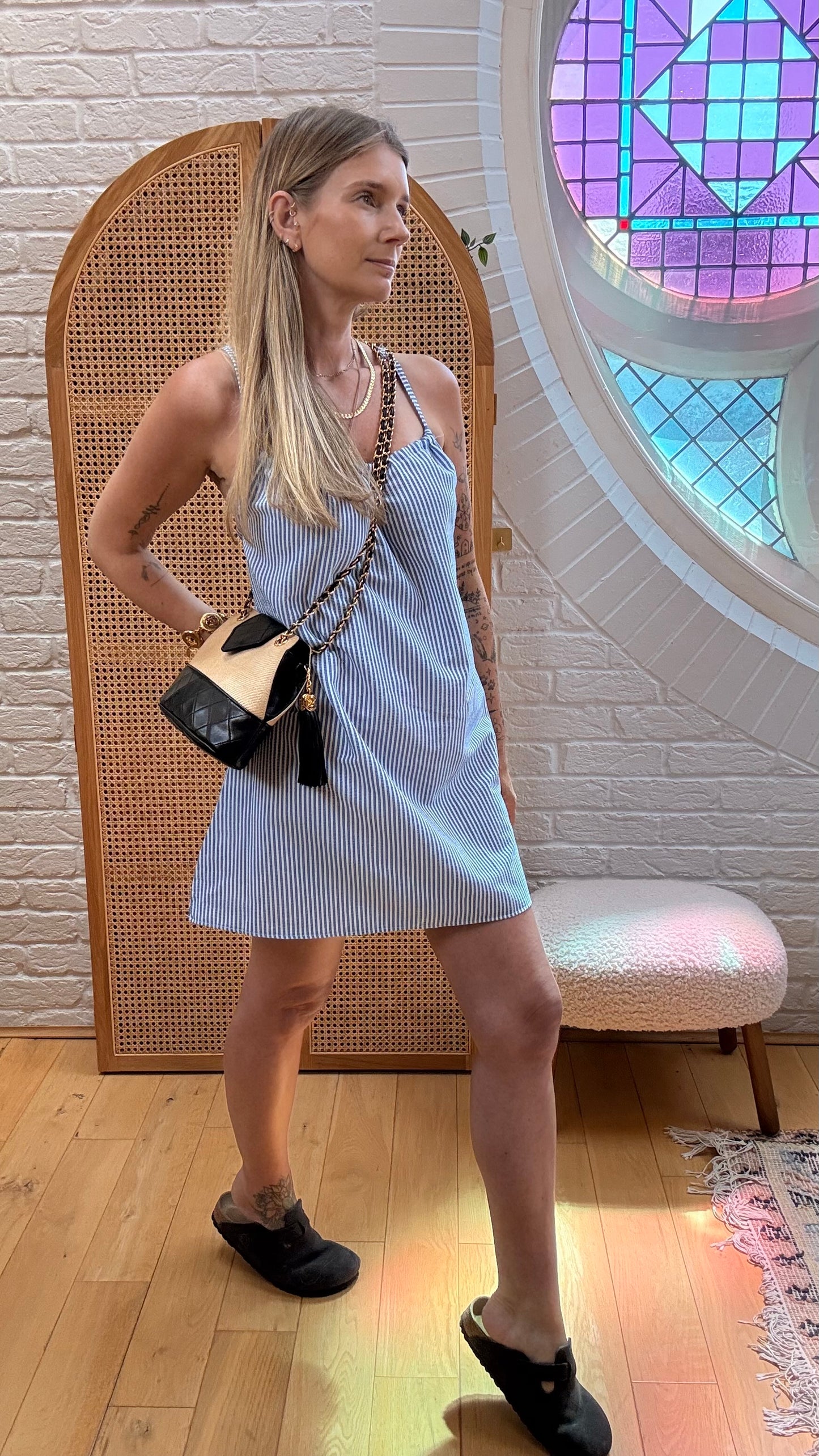 Chanel 1989 Rare Raffia & Leather Tassel Two Way Bag