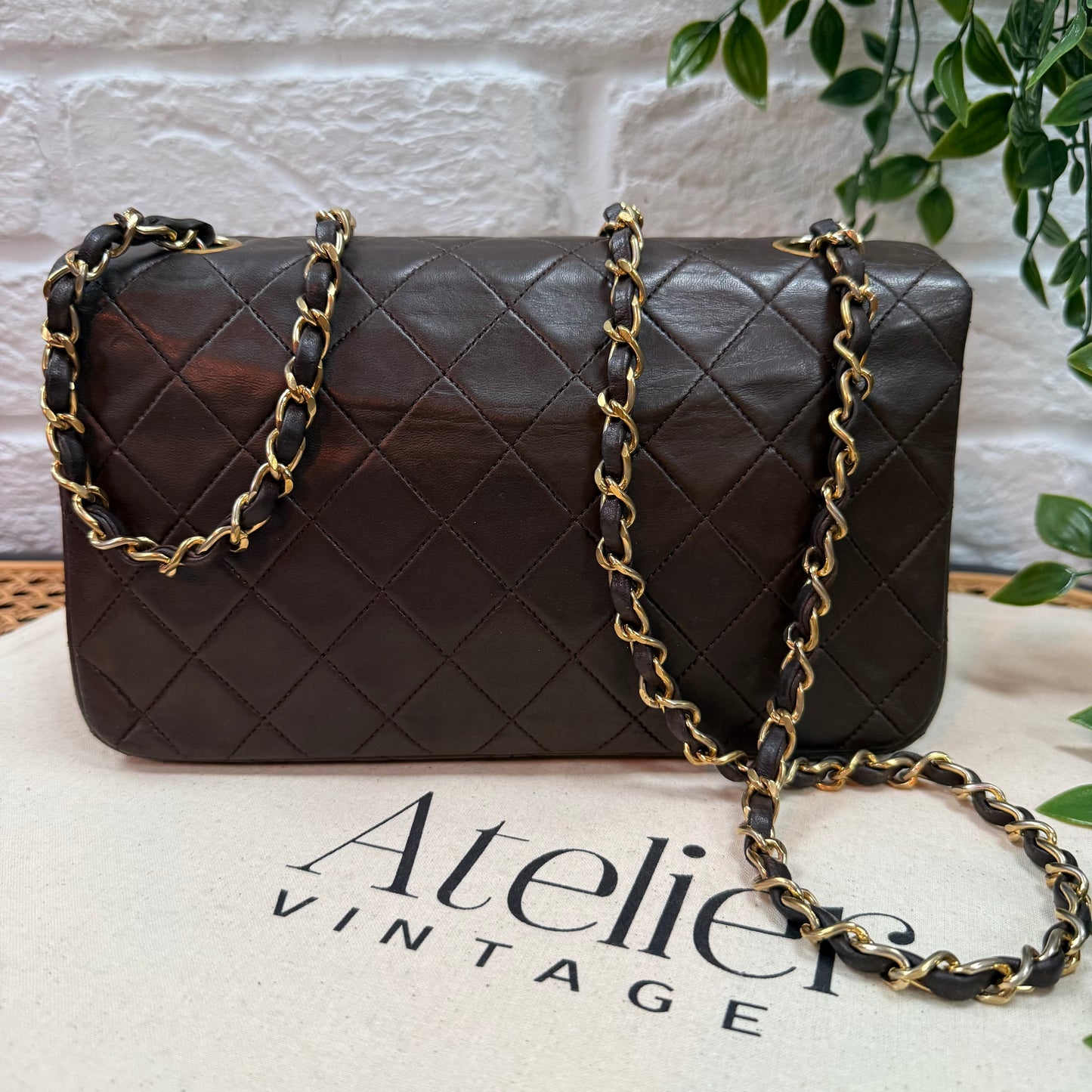 Chanel Rare 1989 Chocolate Brown Classic Medium Rectangle Full Flap