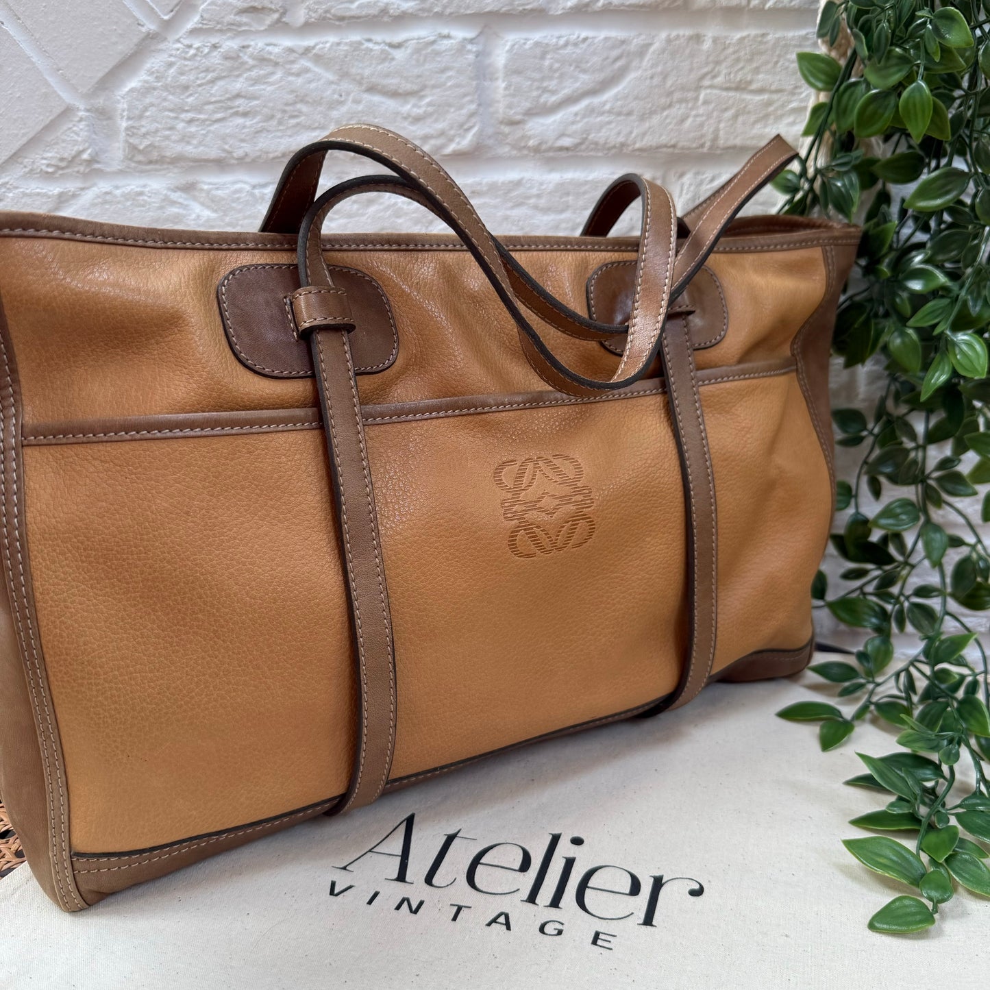 Loewe 1980s Anagram Tote Bag