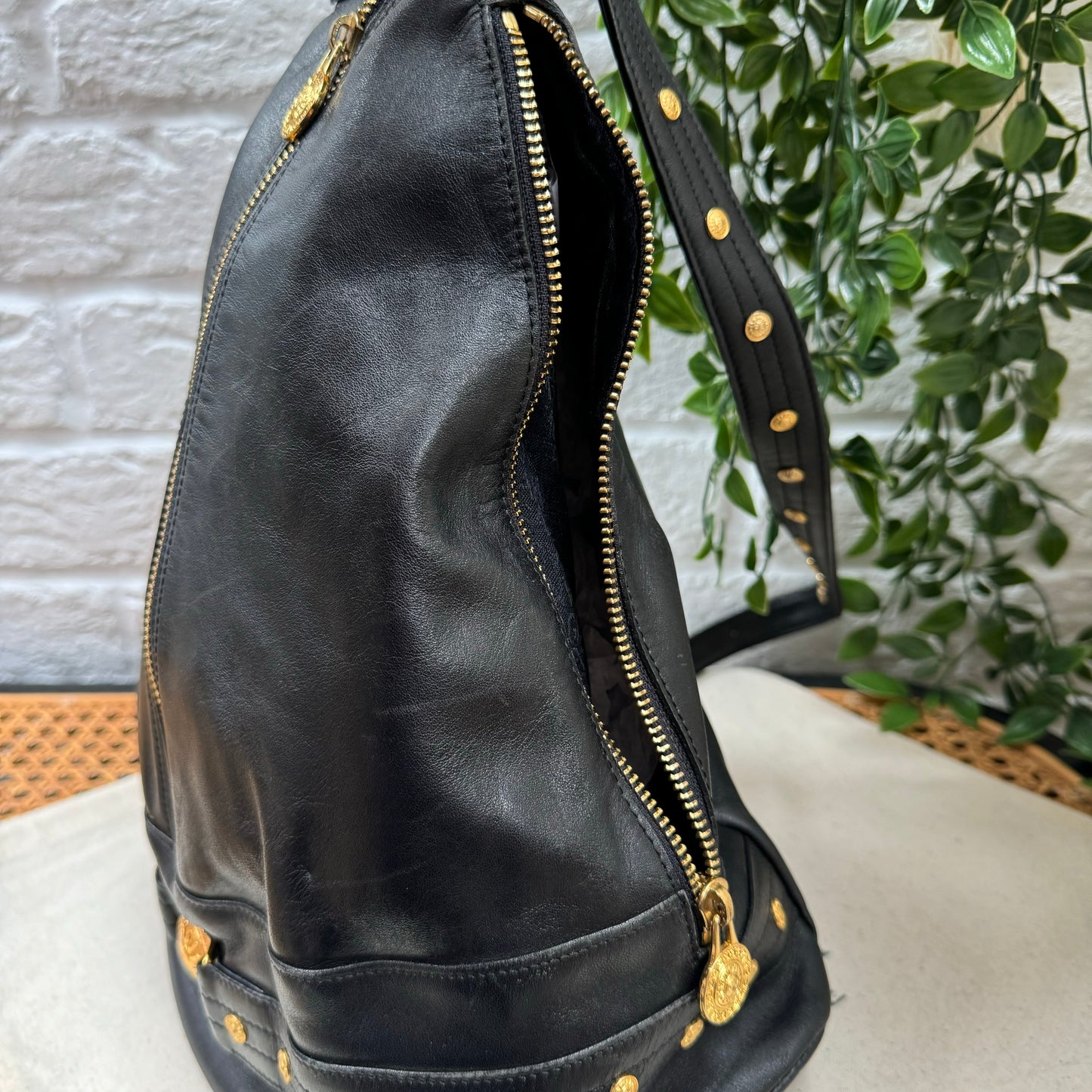 Versace 1990s Medusa Sling Back Pack