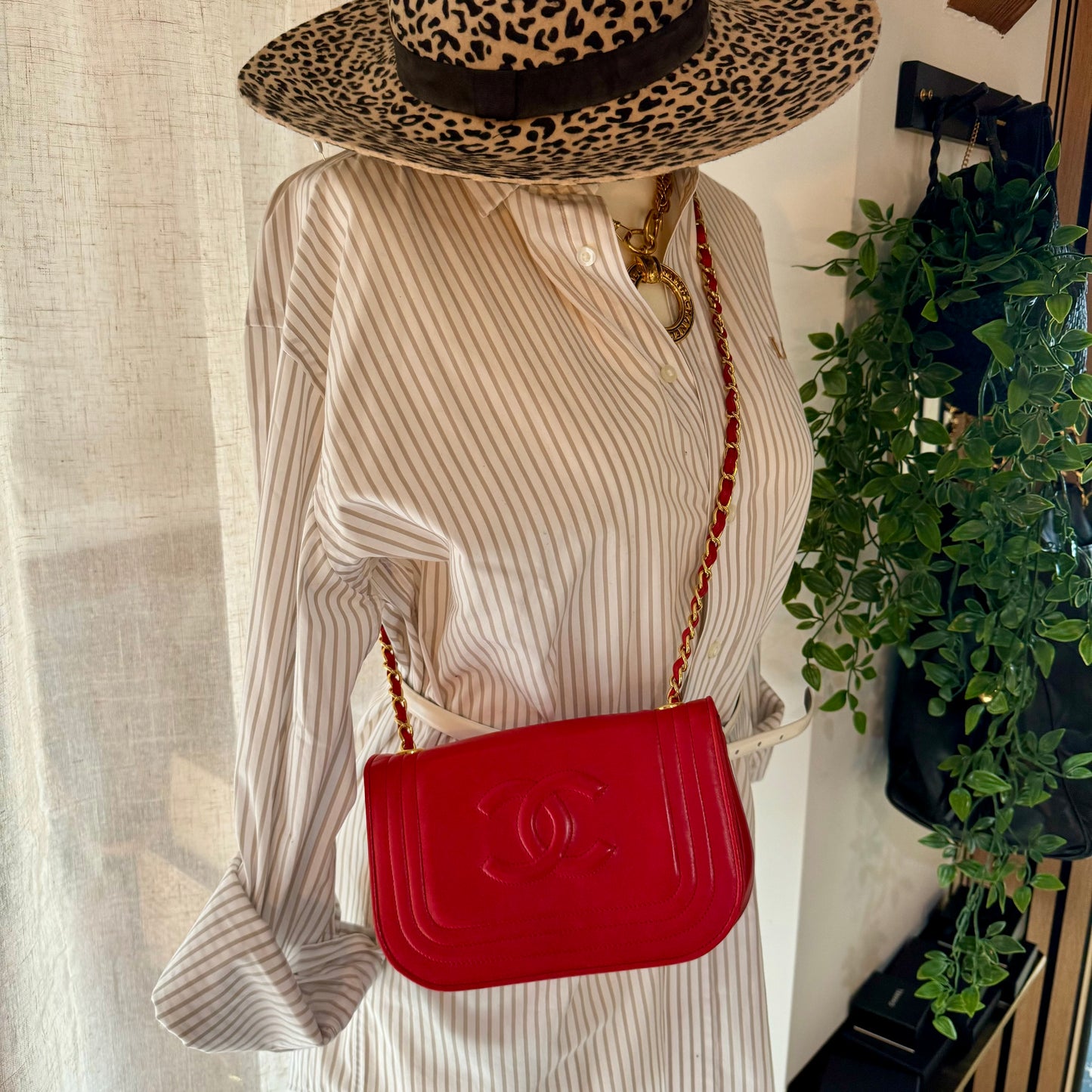 Chanel 1986 Red CC Quilted Full Flap