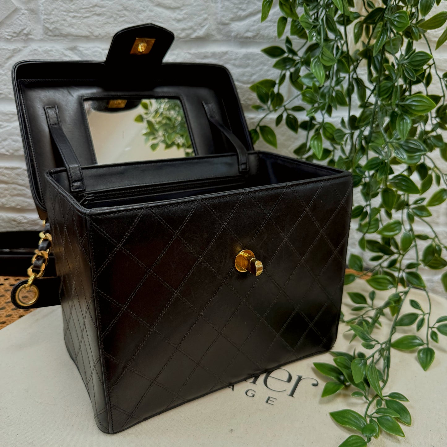 Chanel Box Style Vanity with Strap