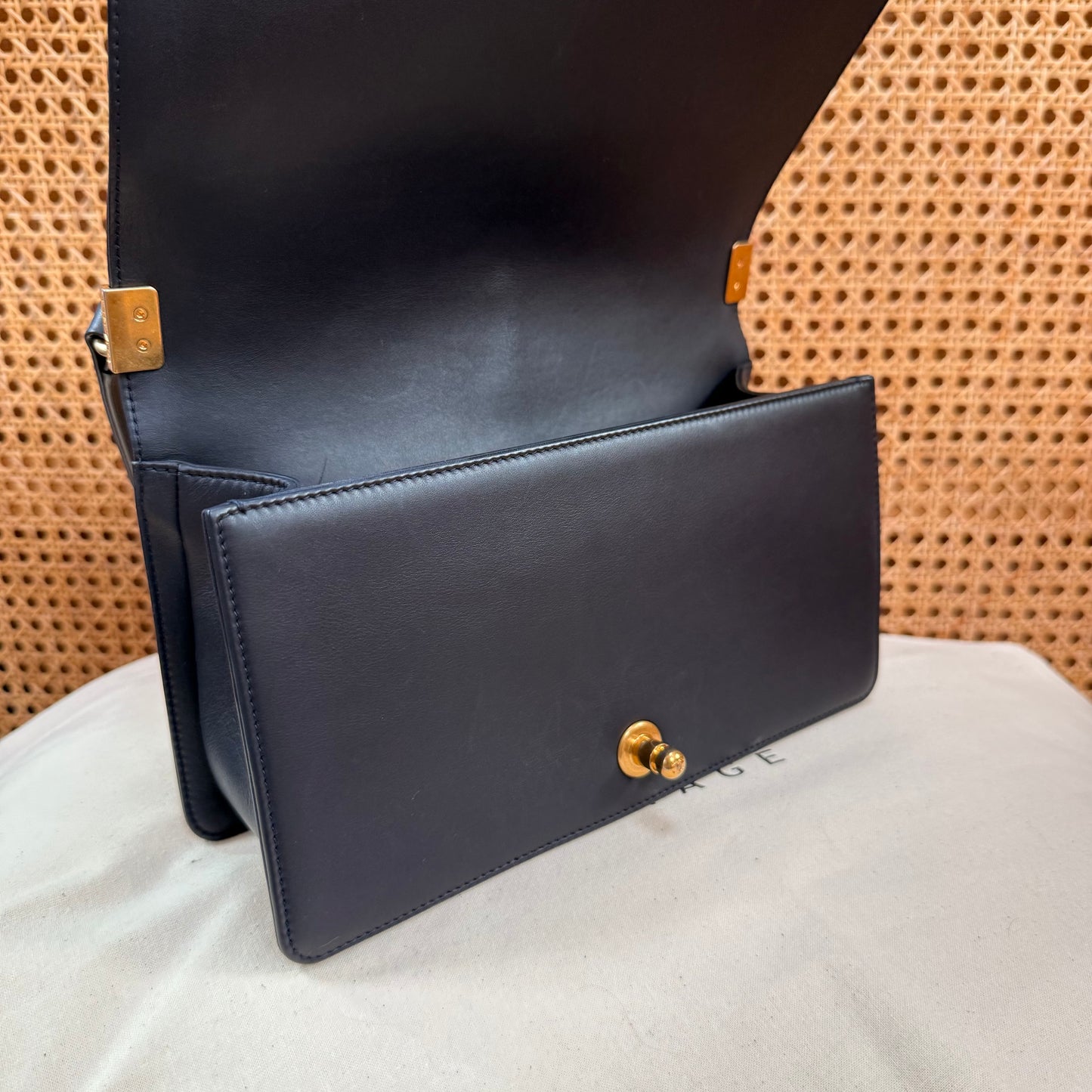 Chanel Rare 2016 Navy Le Boy in Caviar mix
