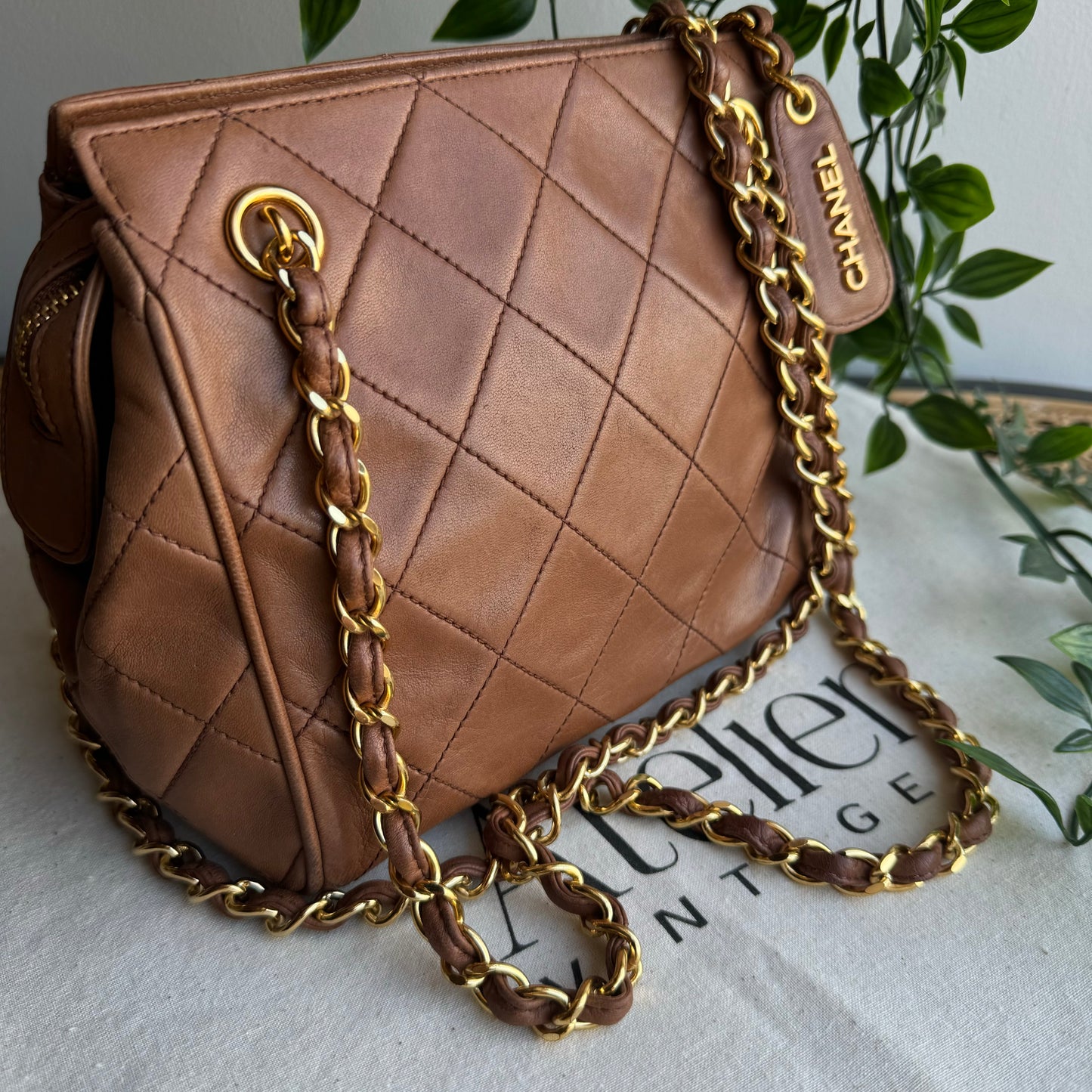 Chanel 1994 CC Lambskin Quilted Shoulder Bag
