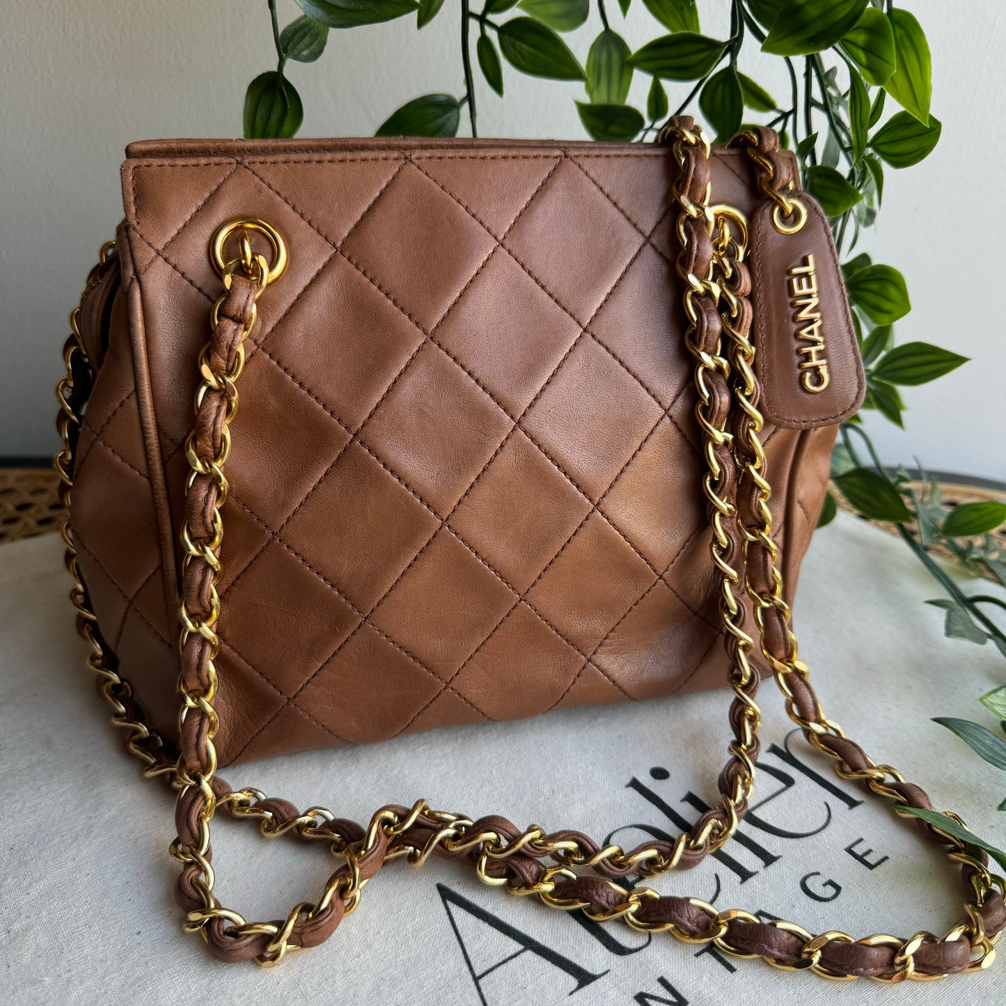 Chanel 1994 CC Lambskin Quilted Shoulder Bag