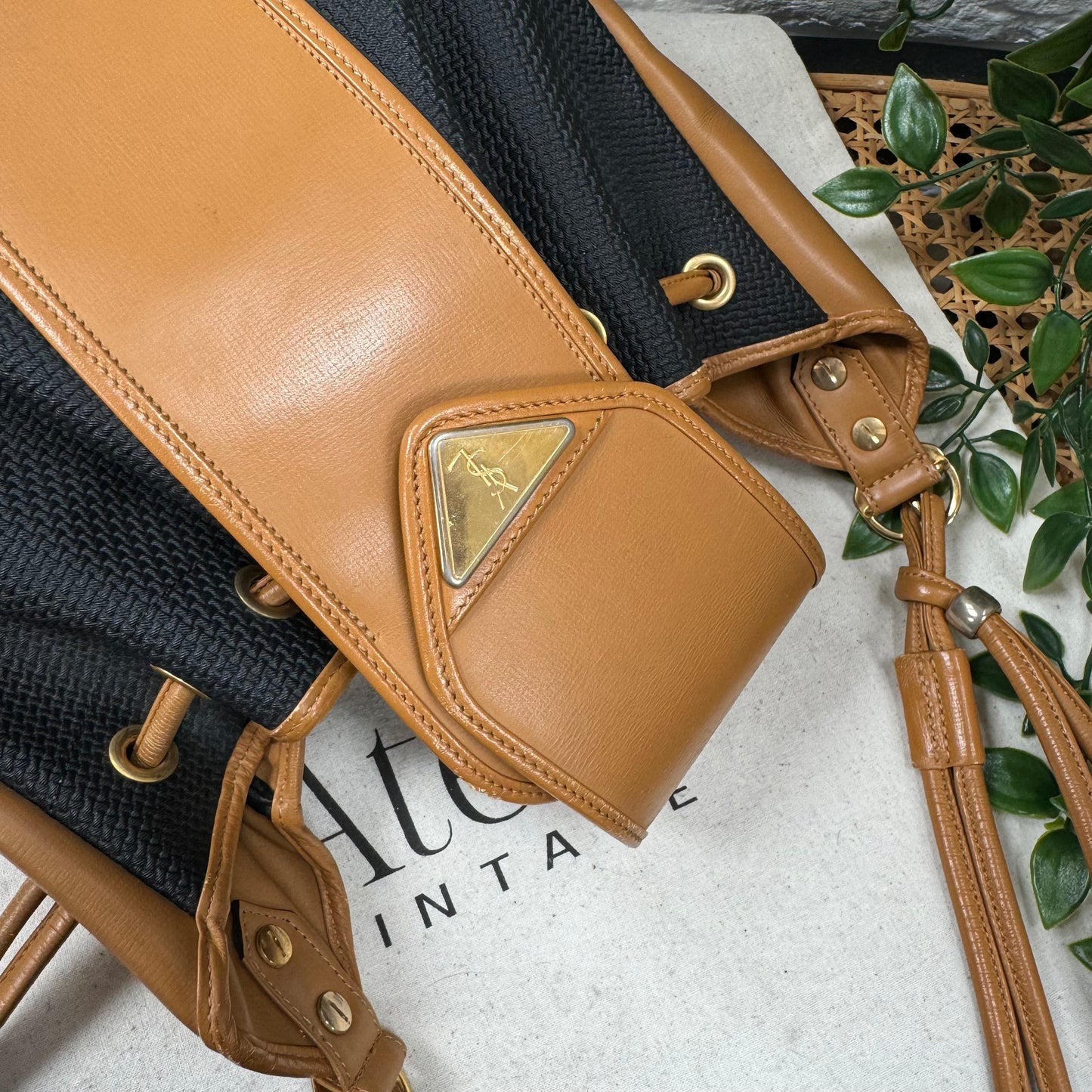 Saint Laurent 1980s Cross Body Bucket Bag