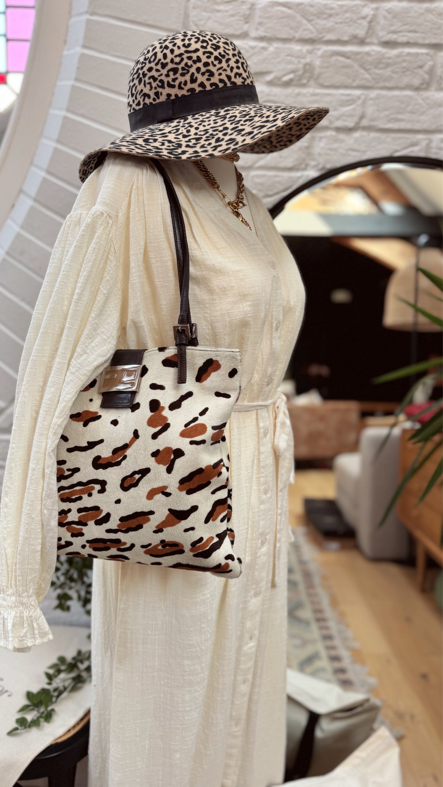 Fendi Pony Hair Leopard Tote