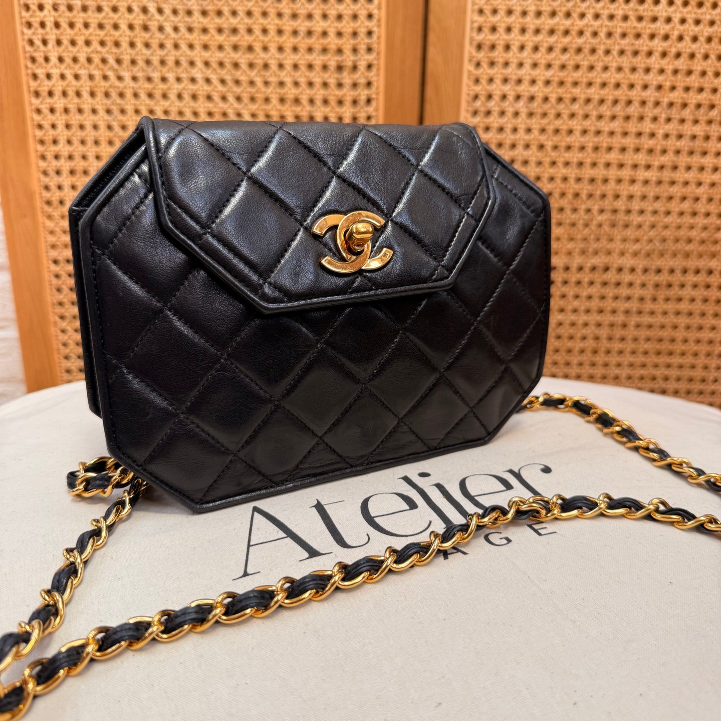 Chanel 1989 Rare Octagon Single Flap