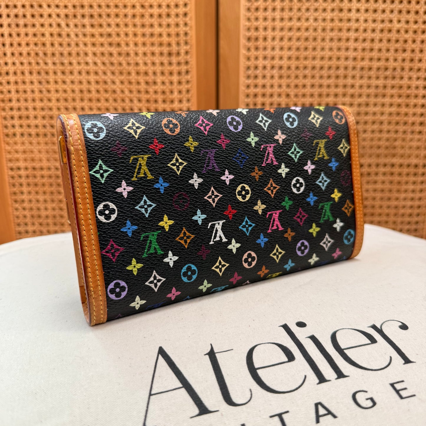Louis Vuitton 2003 Murakami Multicolor black International Purse