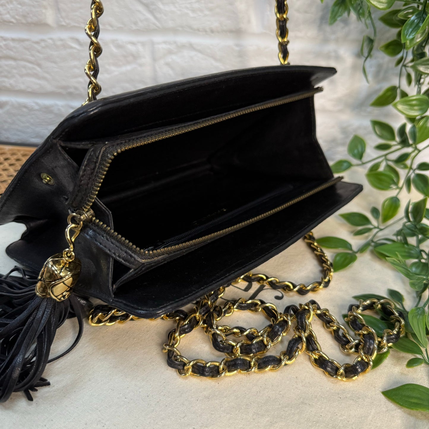 Chanel 1989 Lambskin Tassel Timeless Mini Tote