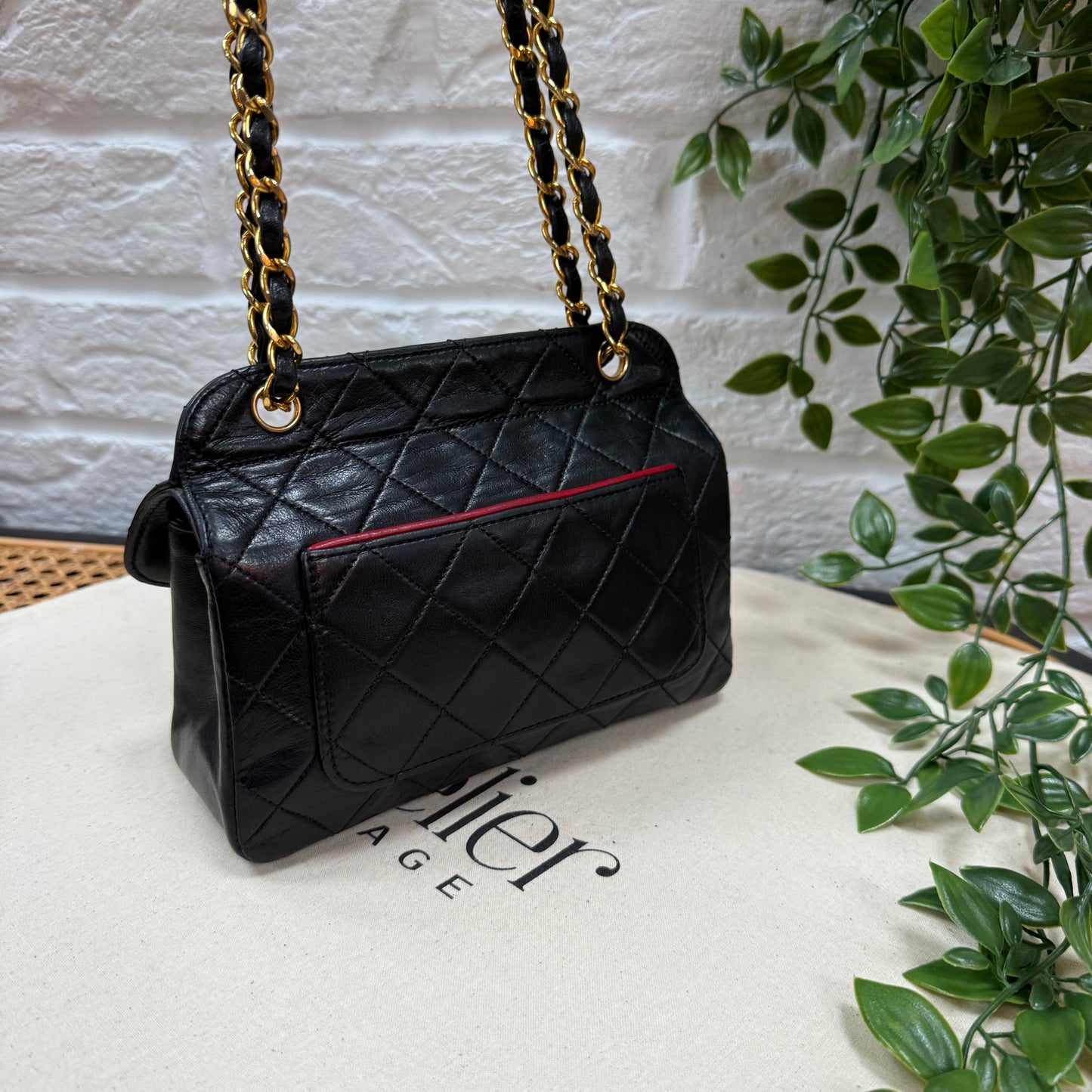 Chanel 1989 Rare Bi Color Single Flap Two Way