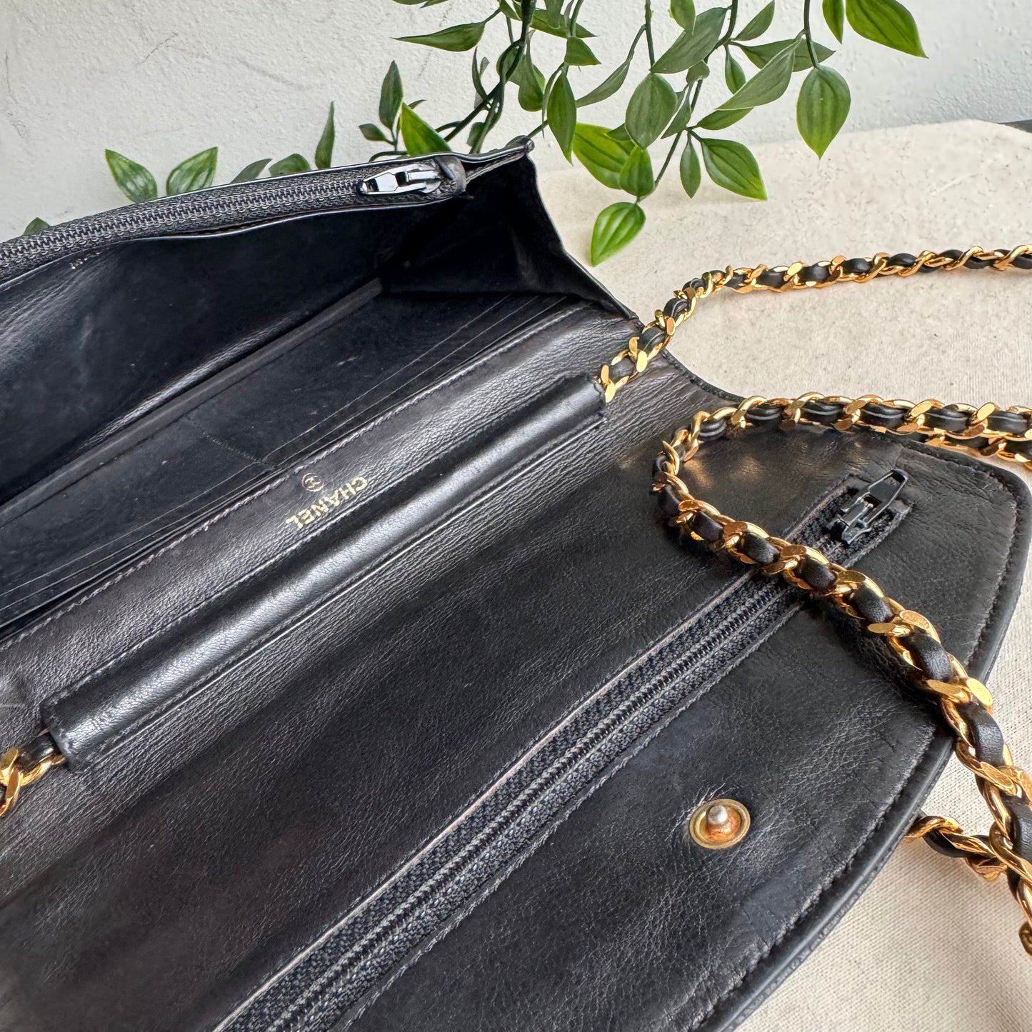 Chanel 1994 Caviar Leather Wallet on Chain WOC