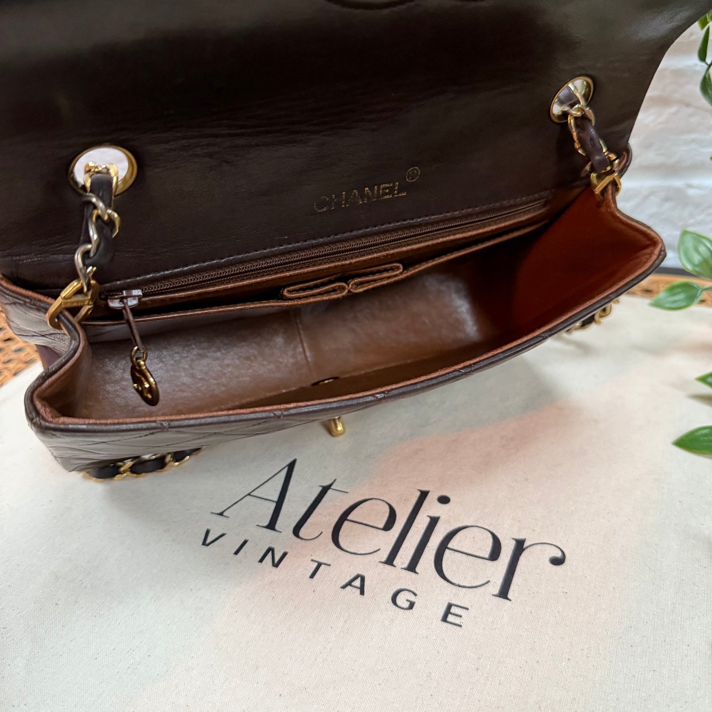 Chanel Rare 1989 Chocolate Brown Classic Medium Rectangle Full Flap