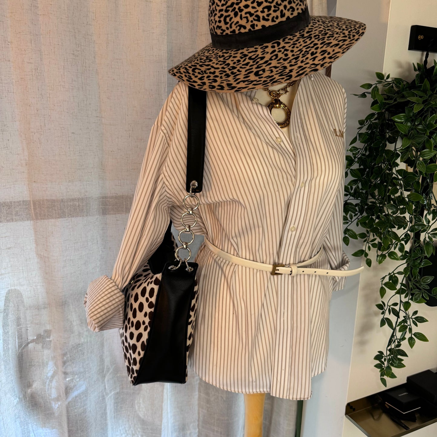 Saint Laurent 1990s Pony Hair Shoulder Bag