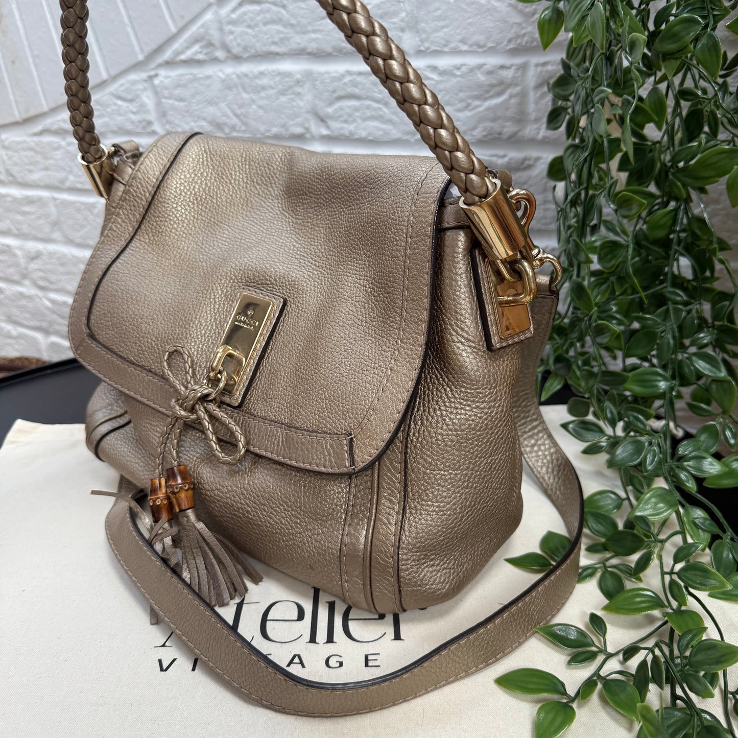 Gucci 2000s Bella Bamboo two way bag
