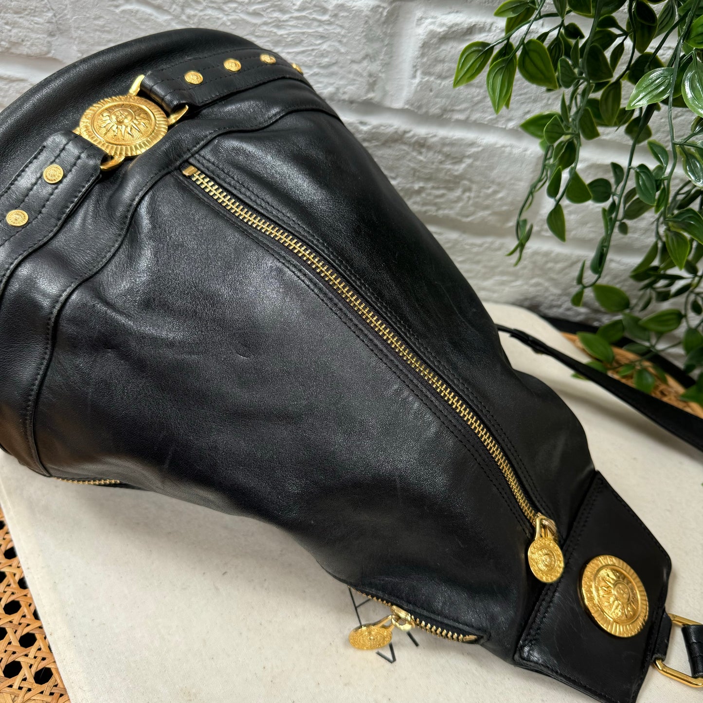 Versace 1990s Medusa Sling Back Pack