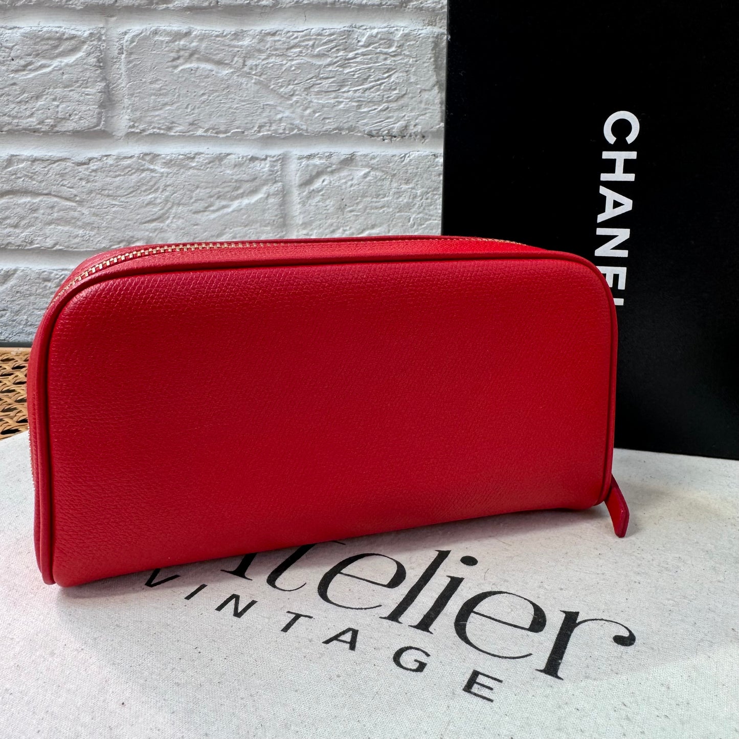 Chanel 2003 As New & Boxed Coco Button Vanity Clutch