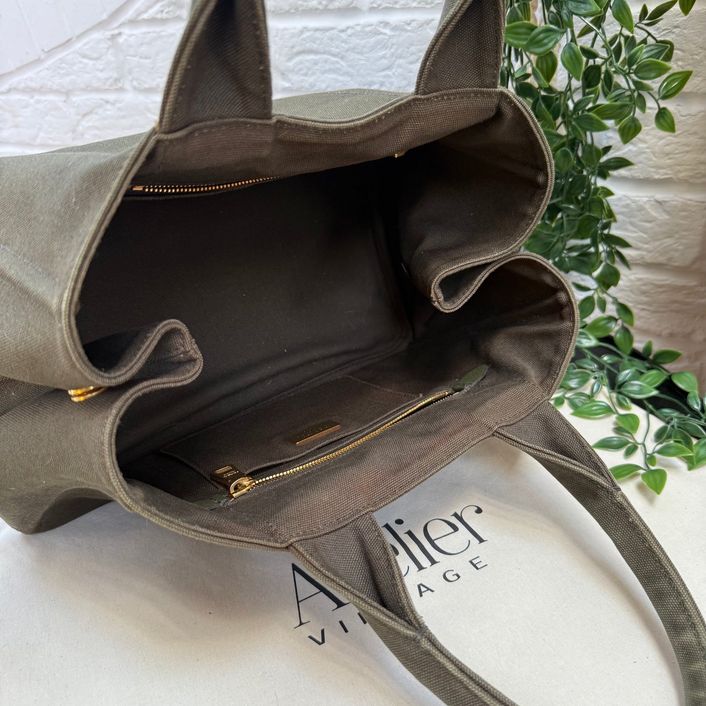 Prada 1990s Prada Canapa Canvas Tote