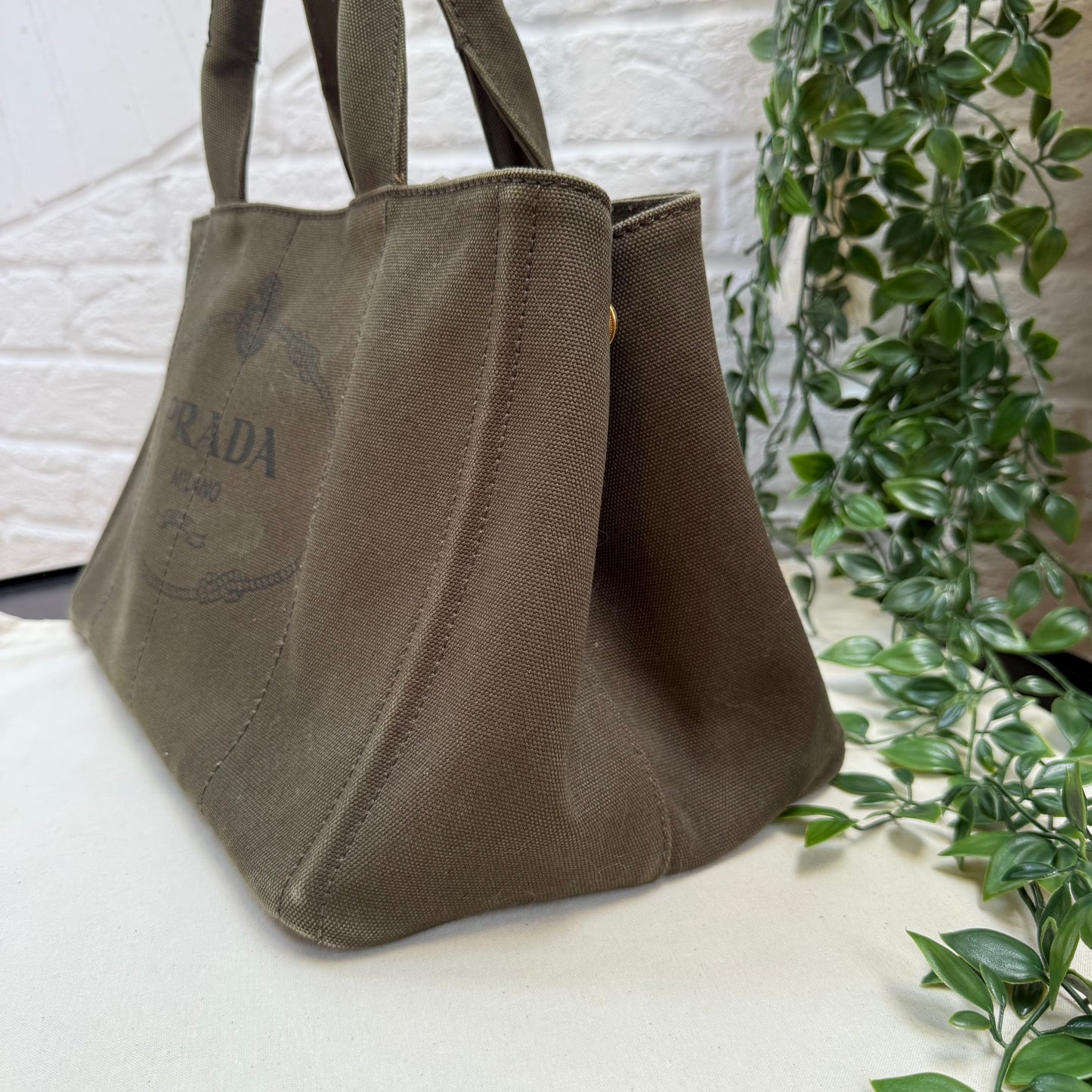 Prada 1990s Prada Canapa Canvas Tote