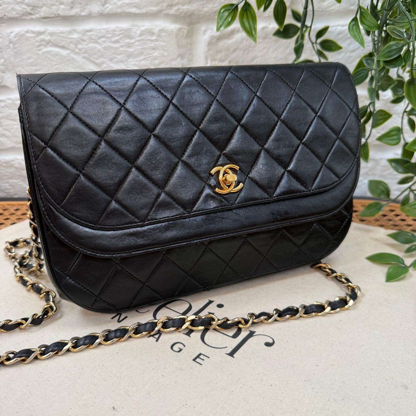 Chanel 1986 Half Moon Double Flap