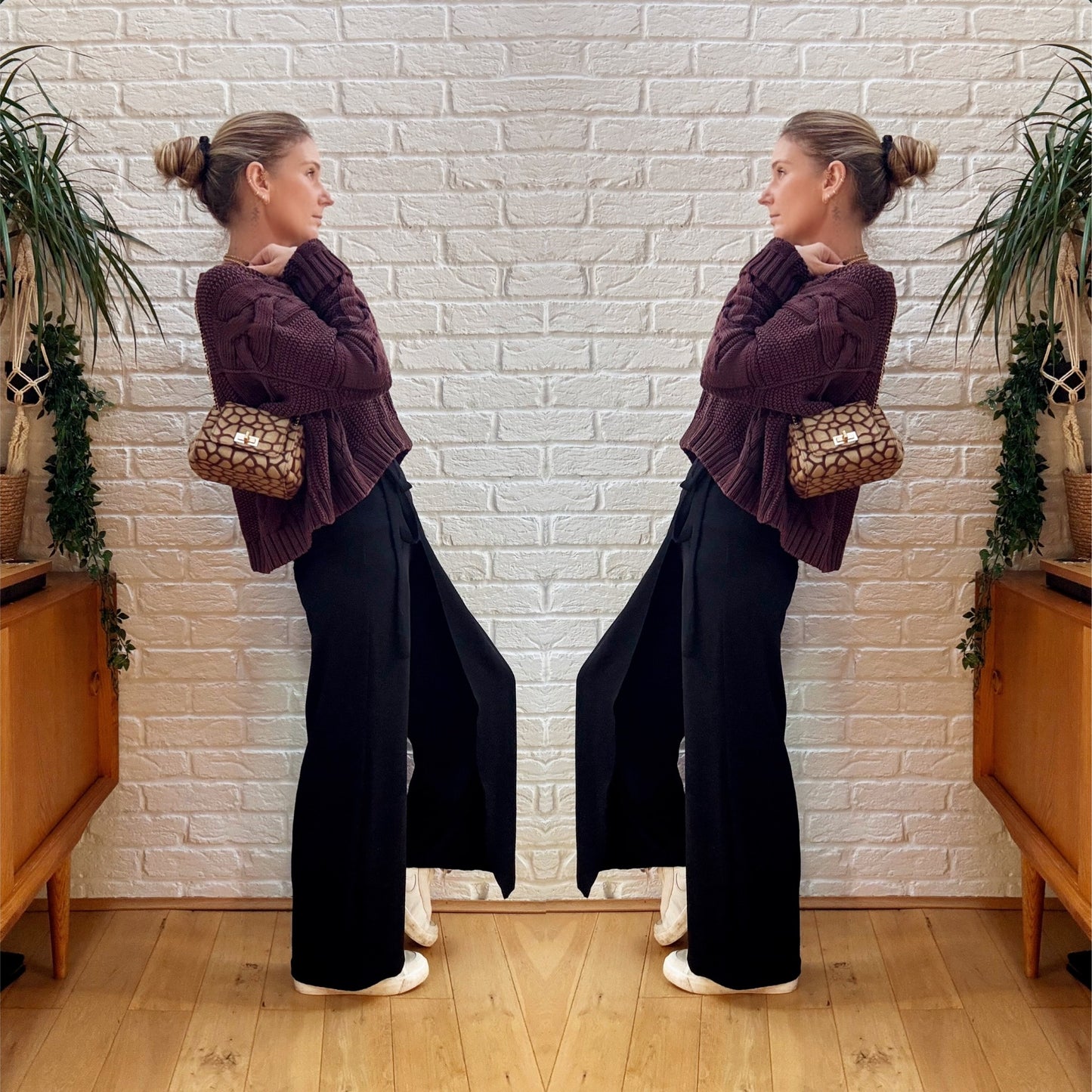 Chanel 2000 Calfskin & Pony Hair Girrafe Accordian