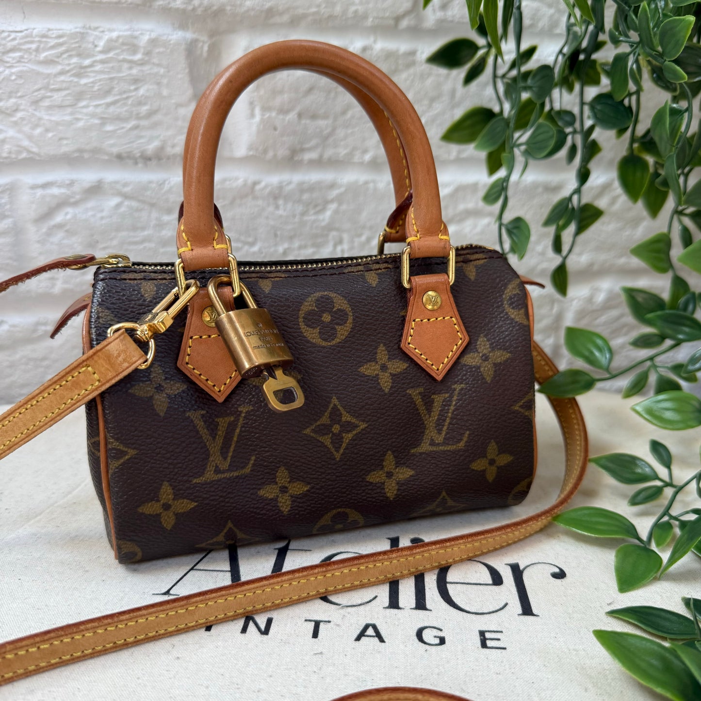 Louis Vuitton Speedy Nano with Strap & Padlock