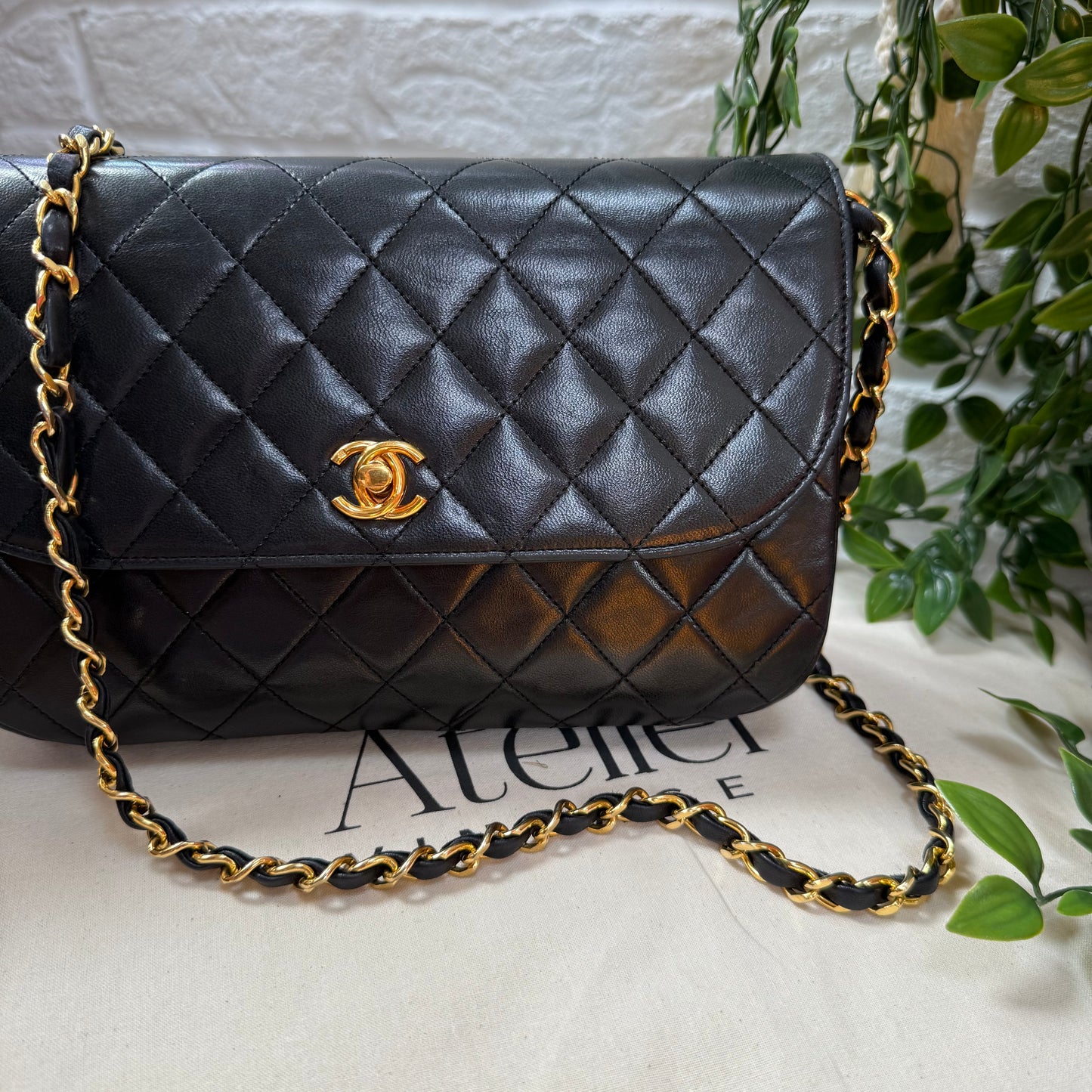 Chanel 1986 Half Moon Single flap with Limited edition CC Turnlock
