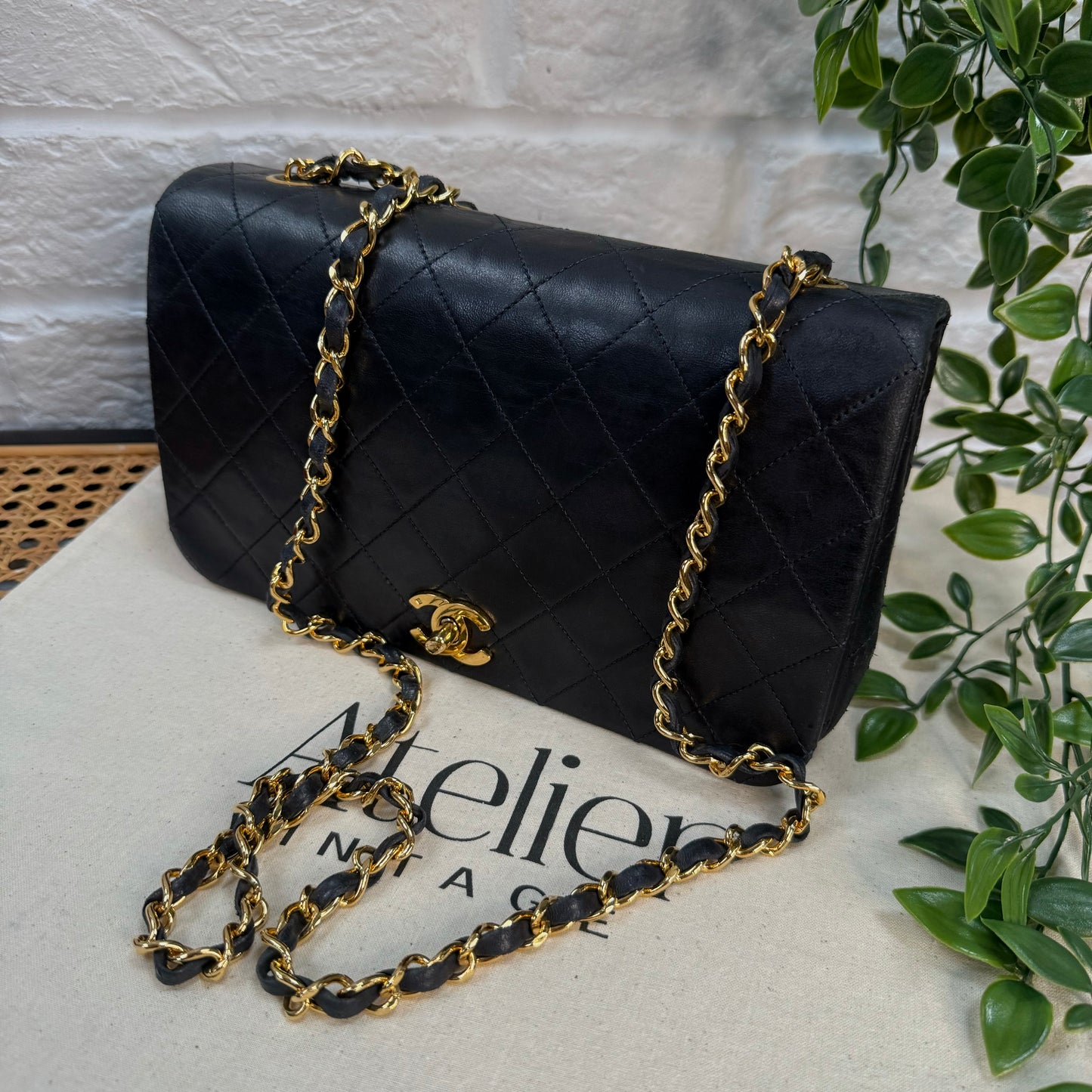 Chanel 1989 Classic Medium Navy Rectangle Full Flap