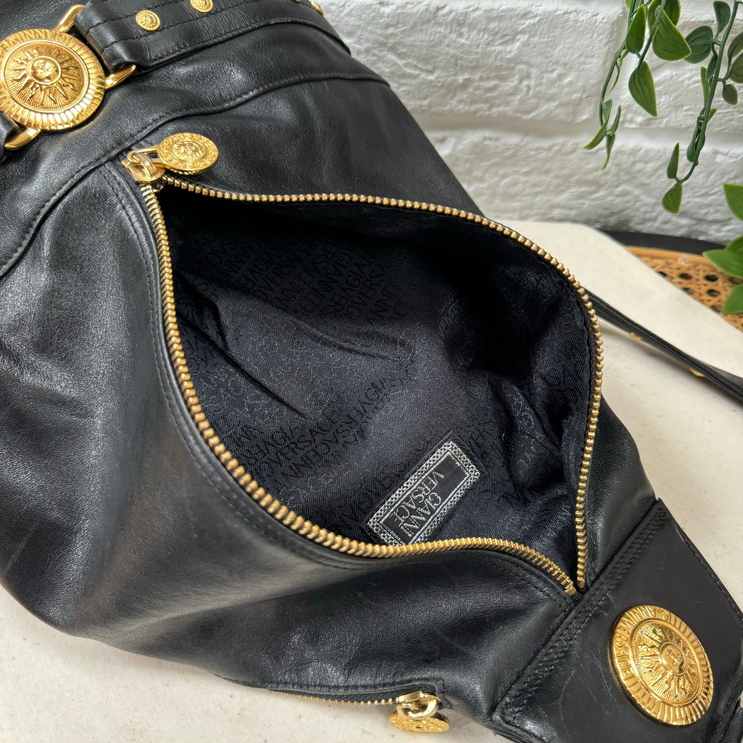 Versace 1990s Medusa Sling Back Pack