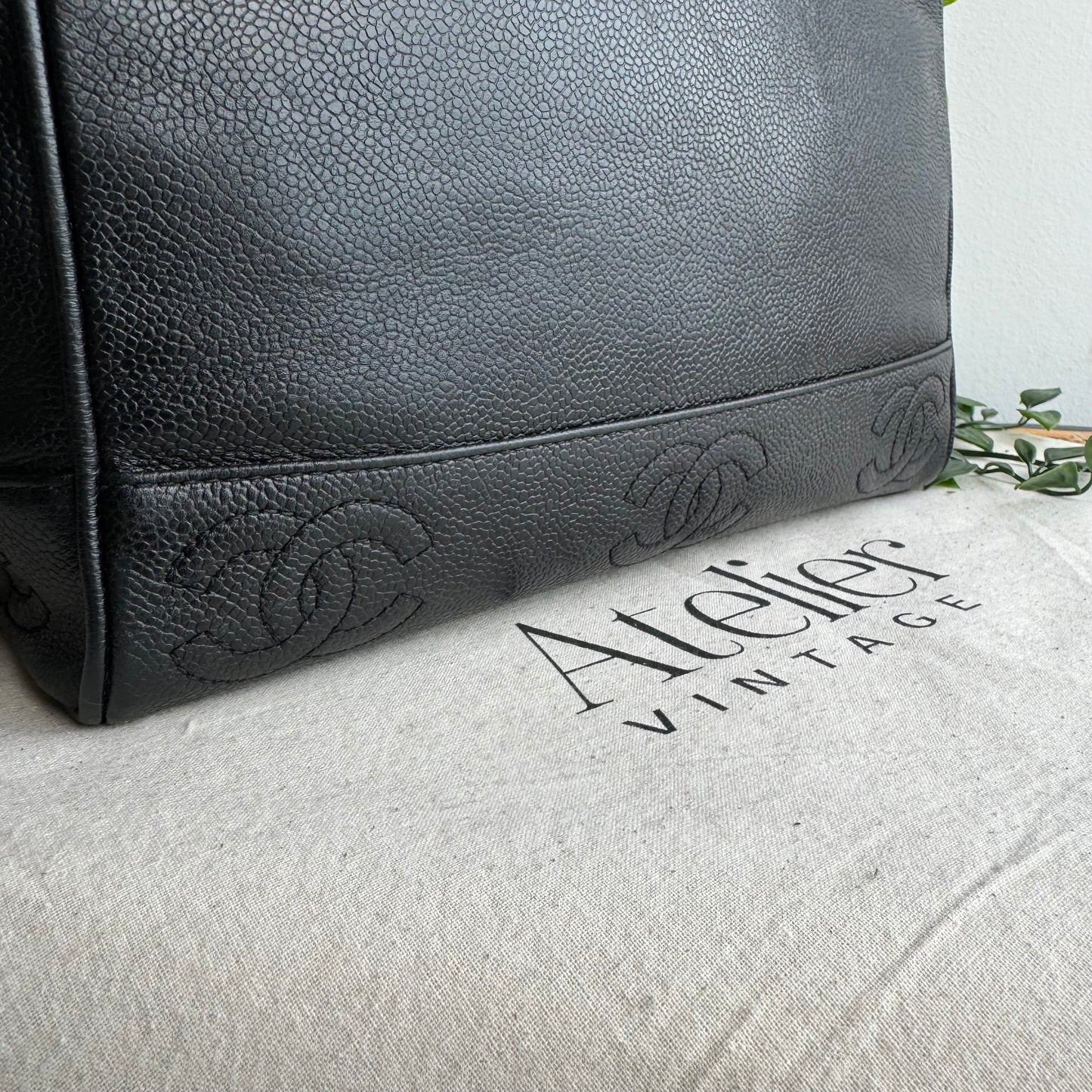 Chanel 1996 Triple CC Caviar Tote